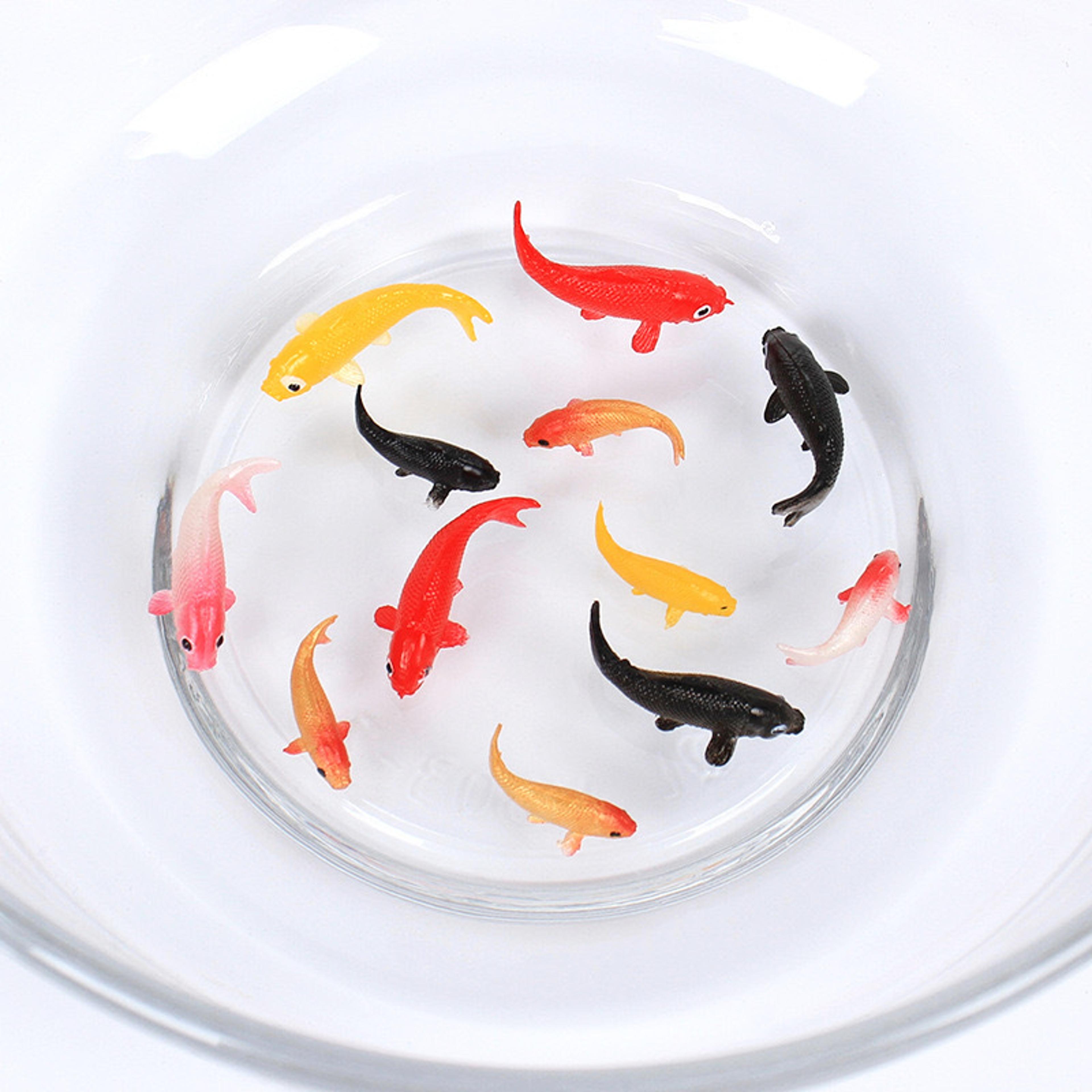 Soft PVC Goldfish Models Set For Epoxy Filling Crystal Ocean Resin 3D Mini Fish Modeling Filler 0