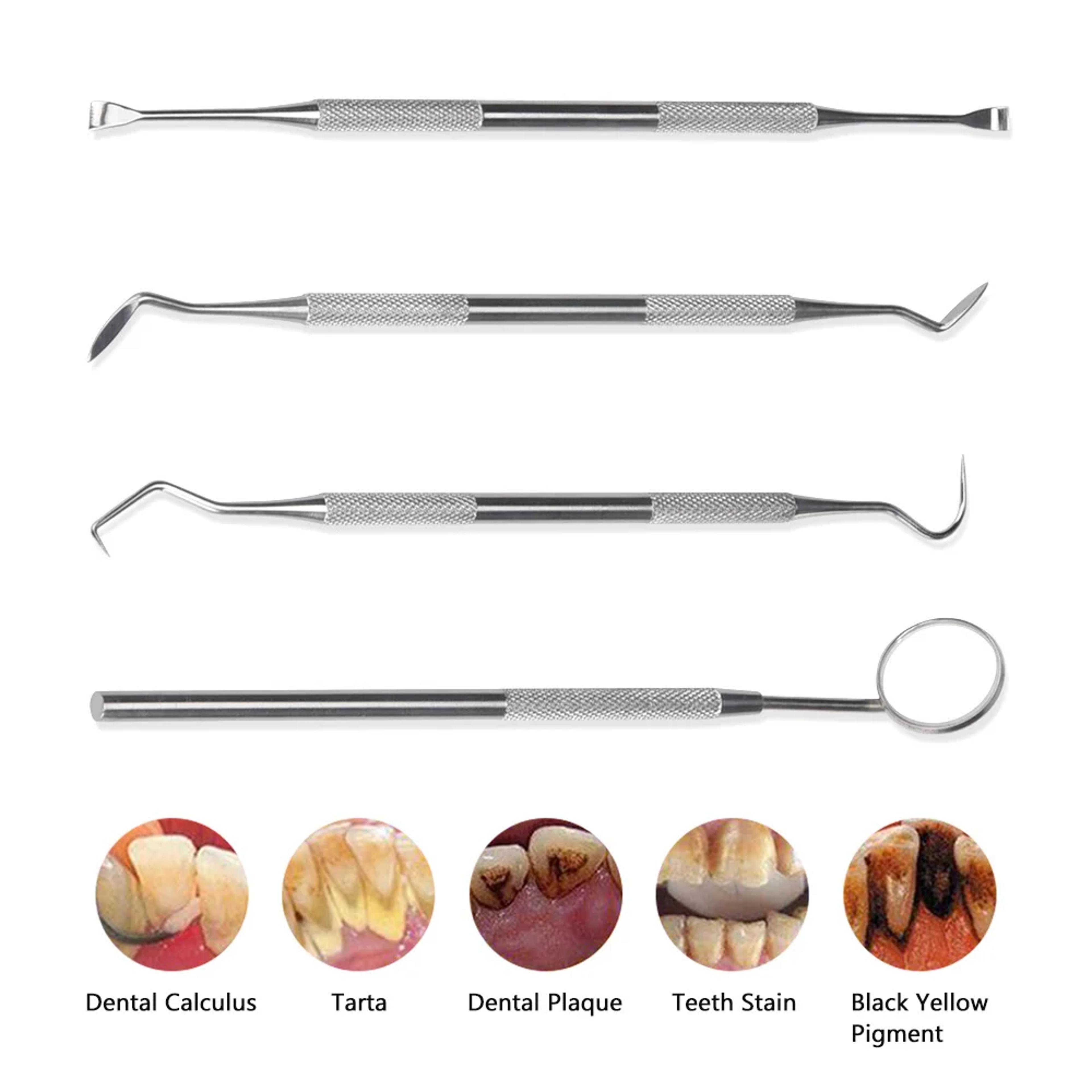 Teeth Cleaning Tool Dental Plaque Remover Tartar Scraper Scaler Oral Care Dentist Dental Hygiene Ki 1