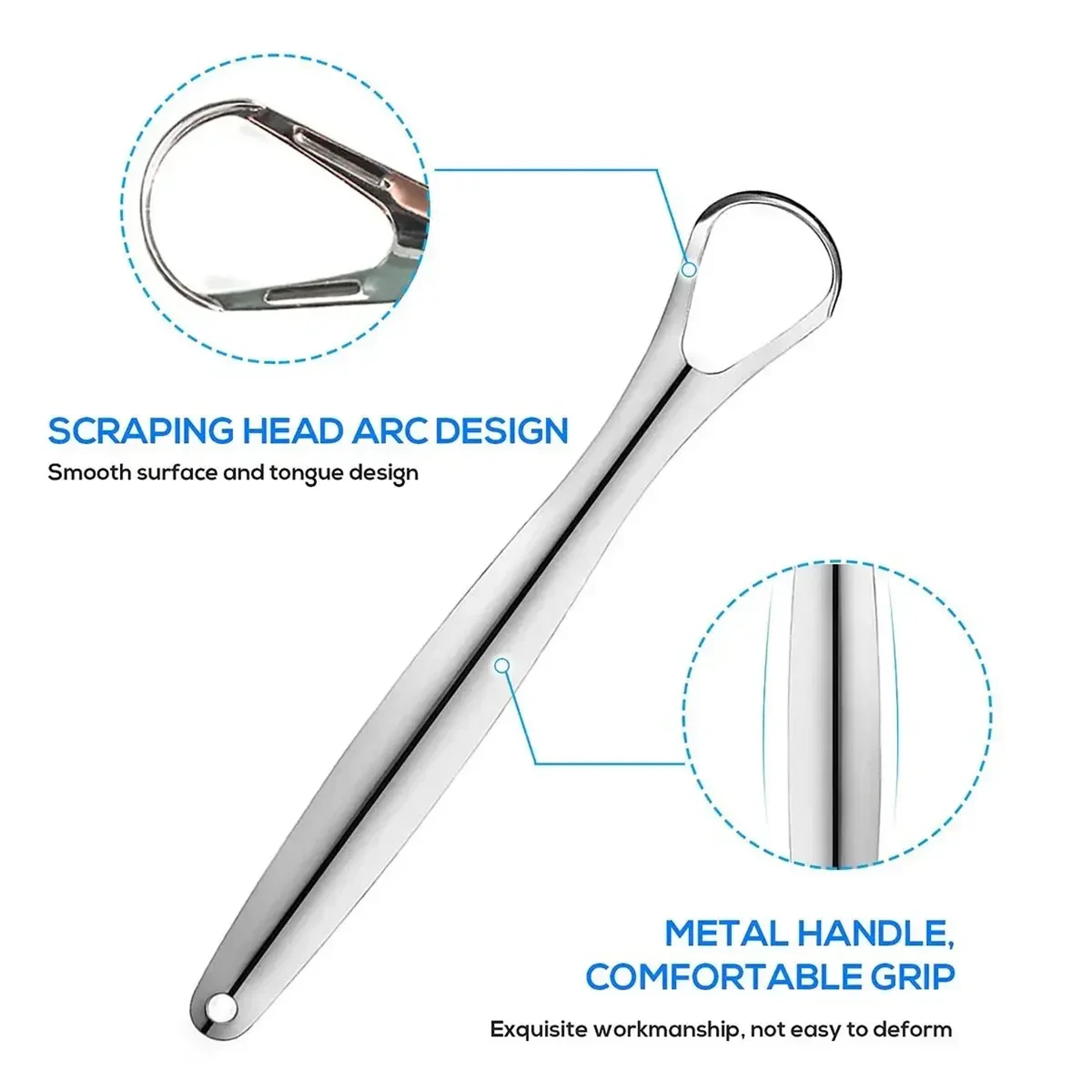 Portable Stainless Steel Premium Metal Tongue Scraper Cleaner Tongue Scrapers Brushes For Adults An 4