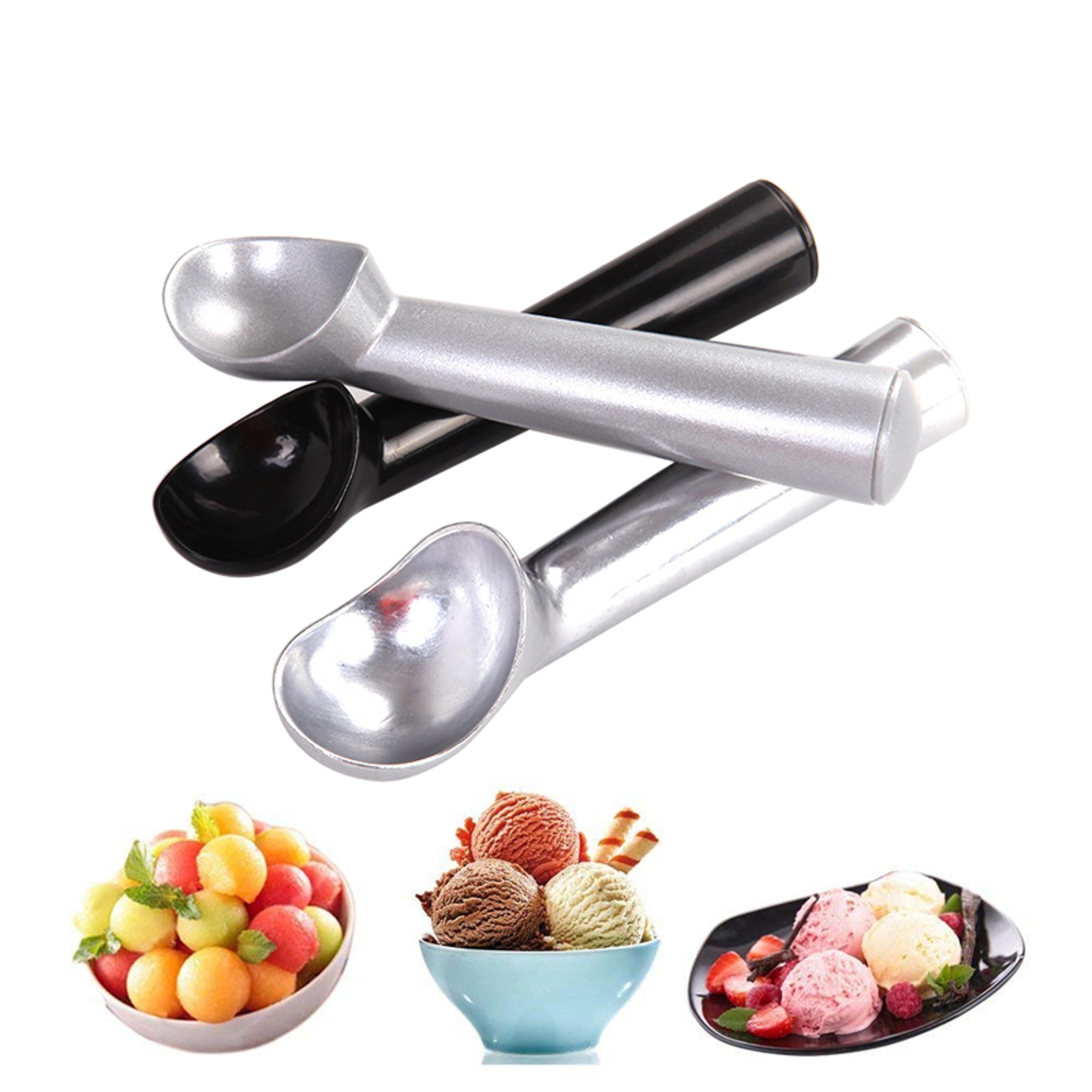 nonstick anti-freeze ice cream scoop, ice cream tools set, aluminum ice cream spoon and melon ball cookie dough scoop