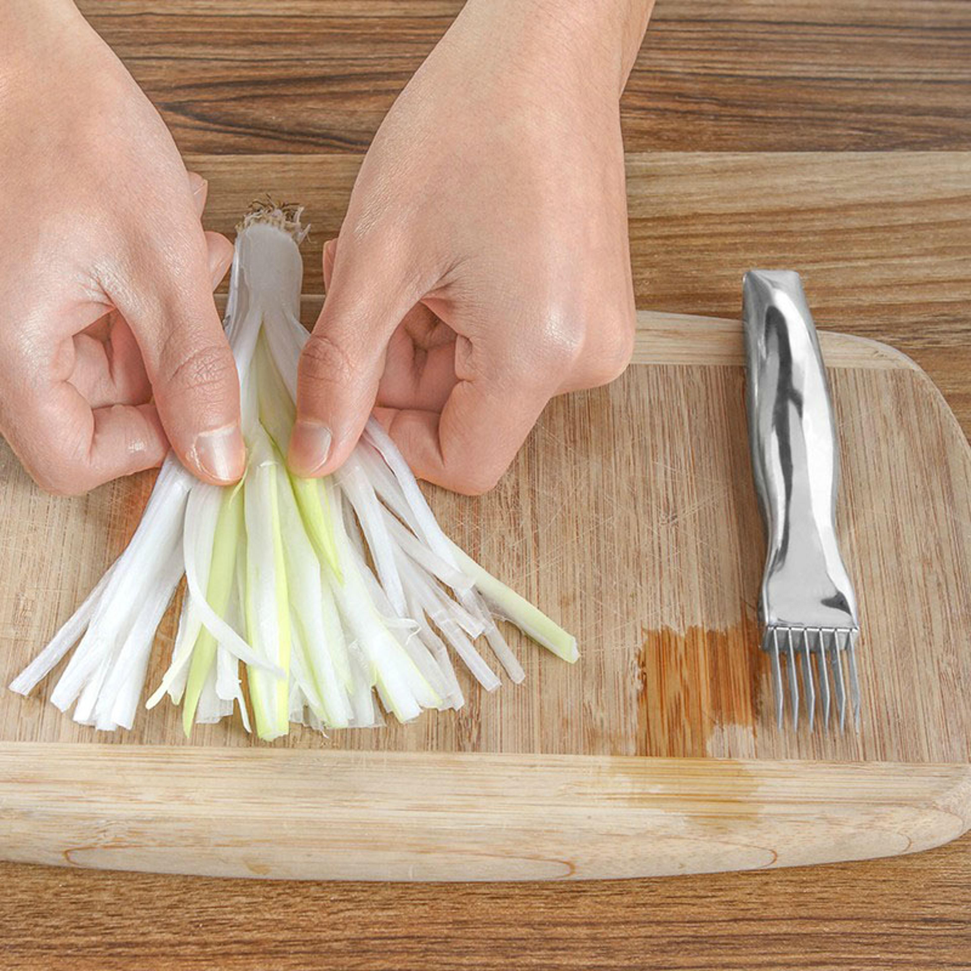 Multi Vegetable Fruit Chopper Shredder Stainless Steel Onion Slicer Cutter Scallion Cutter Knife Ki 3