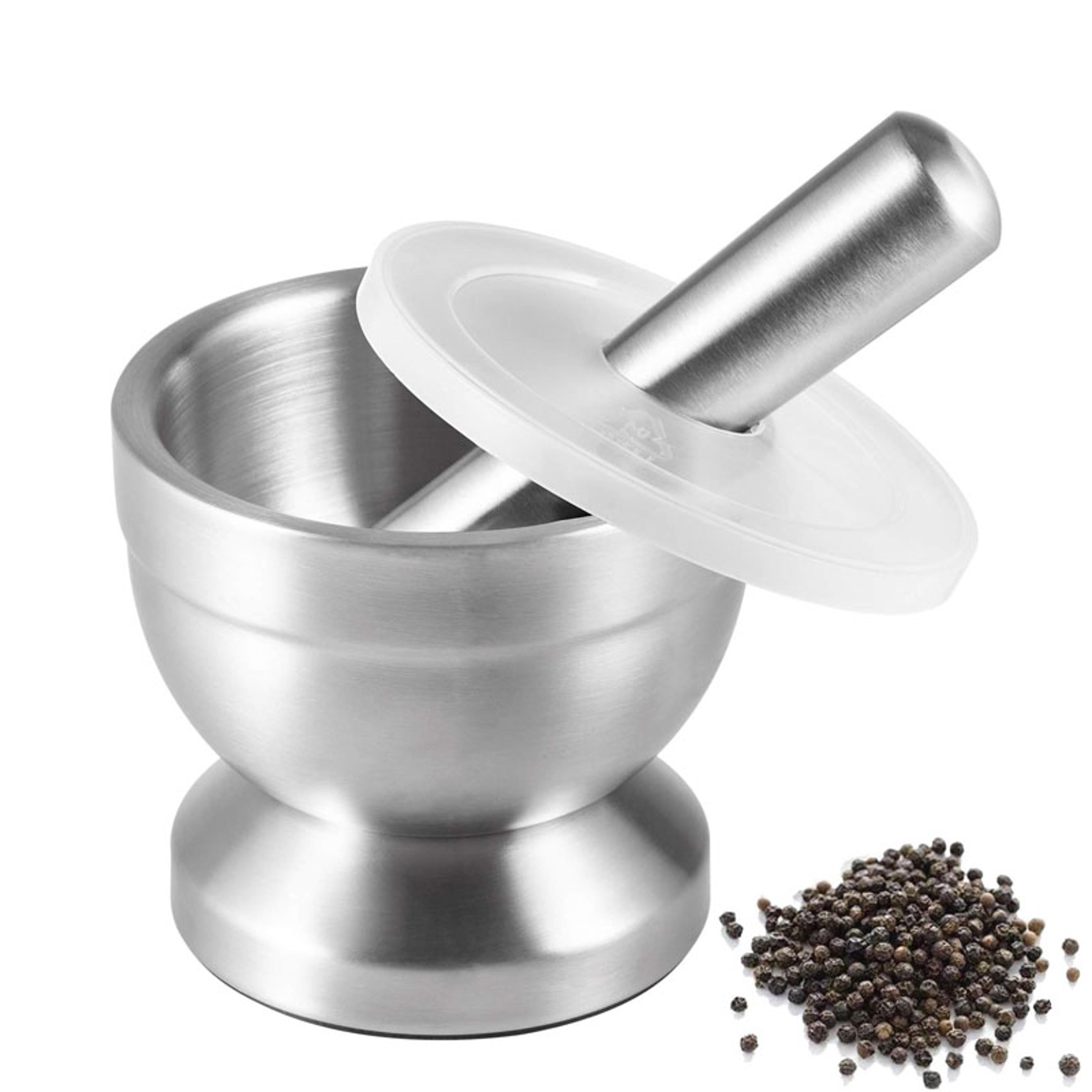 stainless steel herb spice grinder bowl mortar and pestle pill crusher seasoning mill for grinding