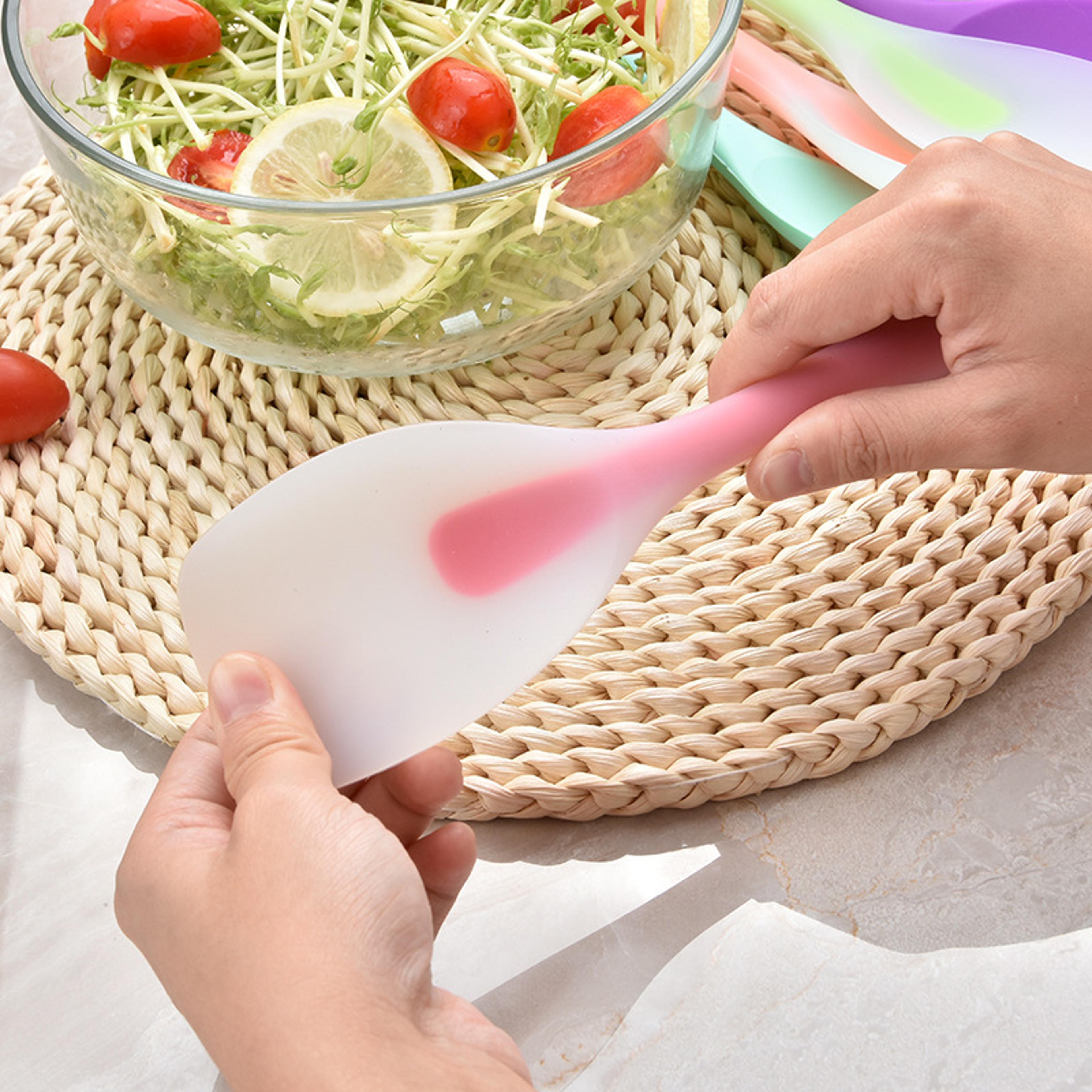 Heat Resistant Food Grade Silicone Spoon Flexible Nonstick Cooking Spatula Scraper Stirring Mixing  3
