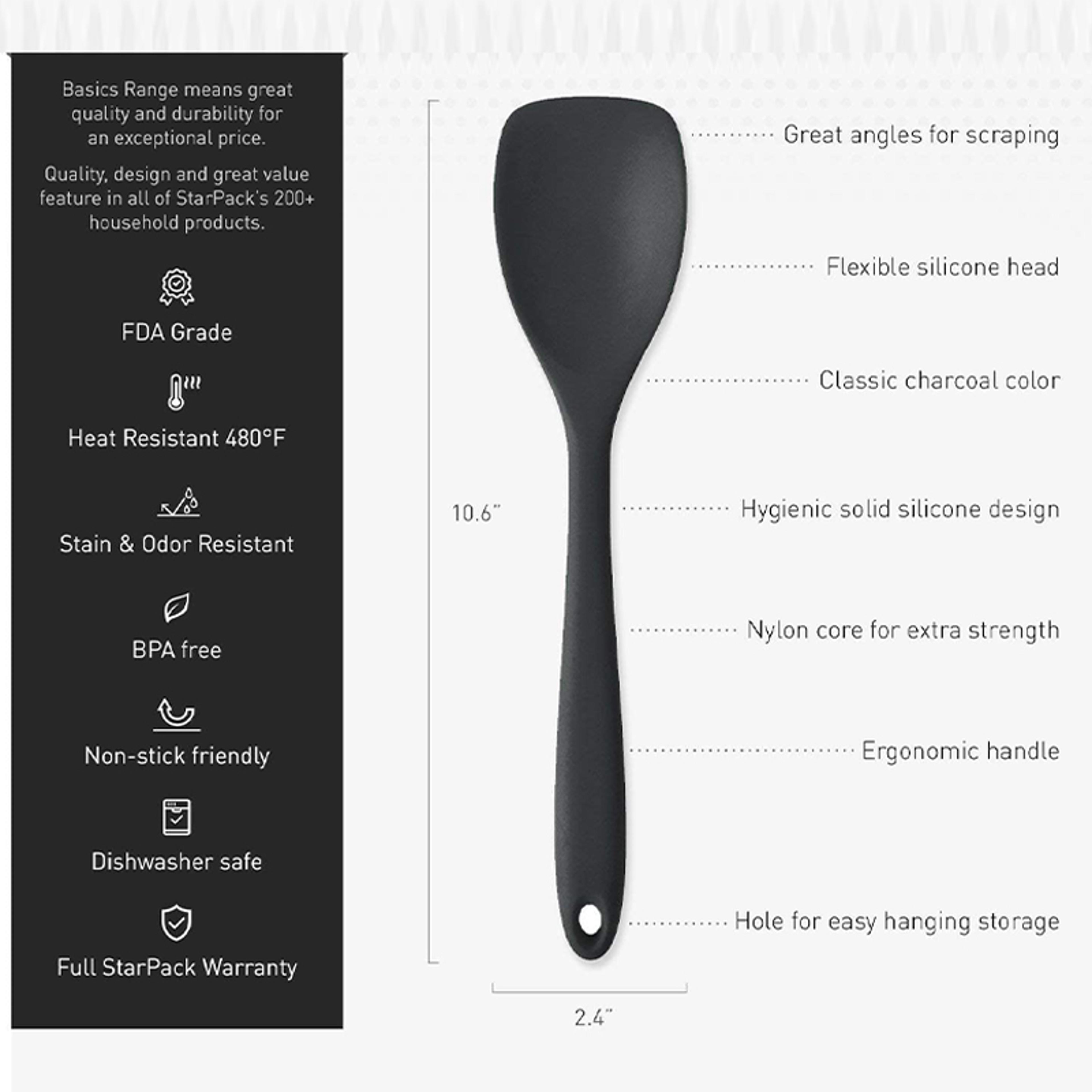 Heat Resistant Food Grade Silicone Spoon Flexible Nonstick Cooking Spatula Scraper Stirring Mixing  5
