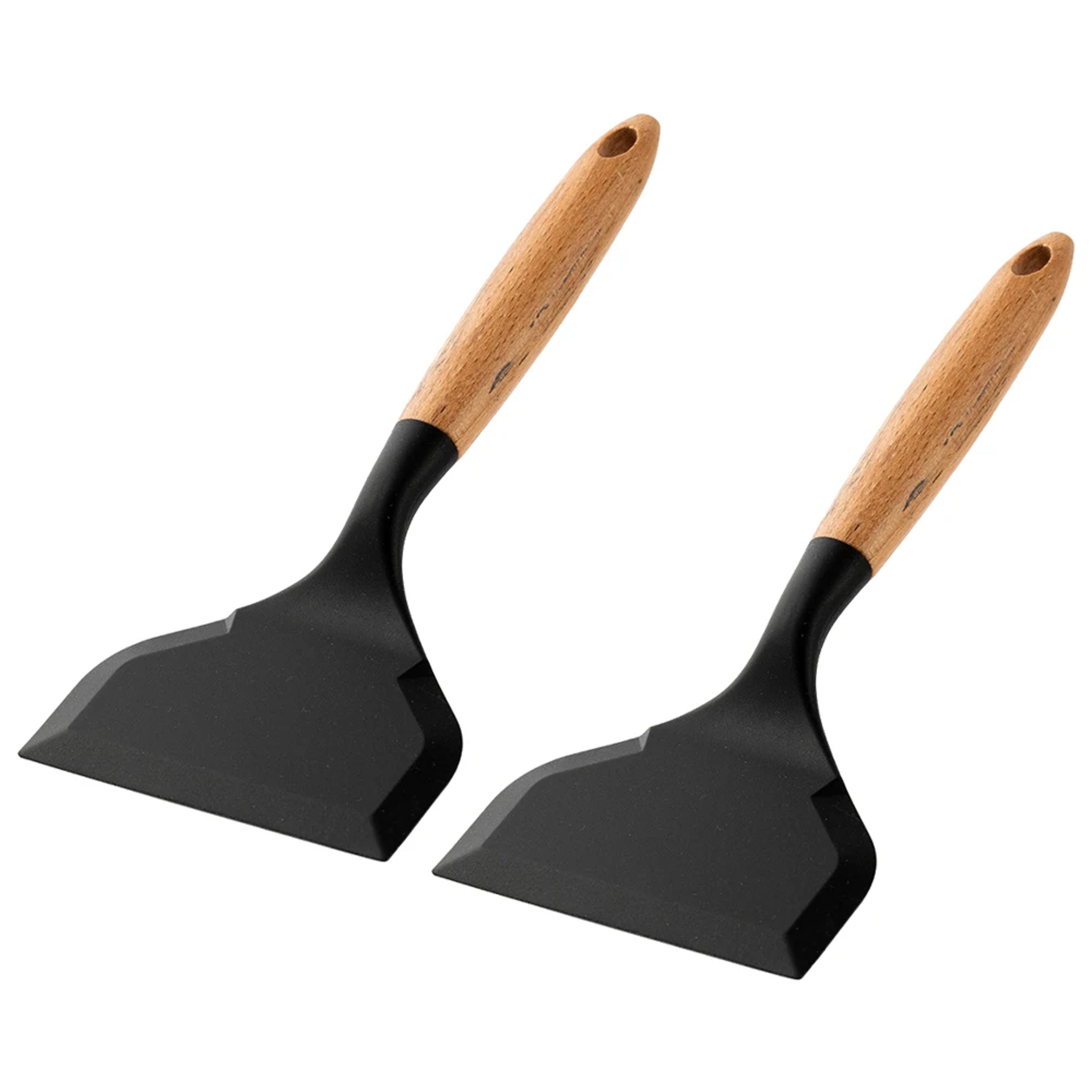 Wide Mouth Tamagoyaki Shovel Silicone Spatula NonStick Wooden Handle For Meat And Egg Frying Cookin 8