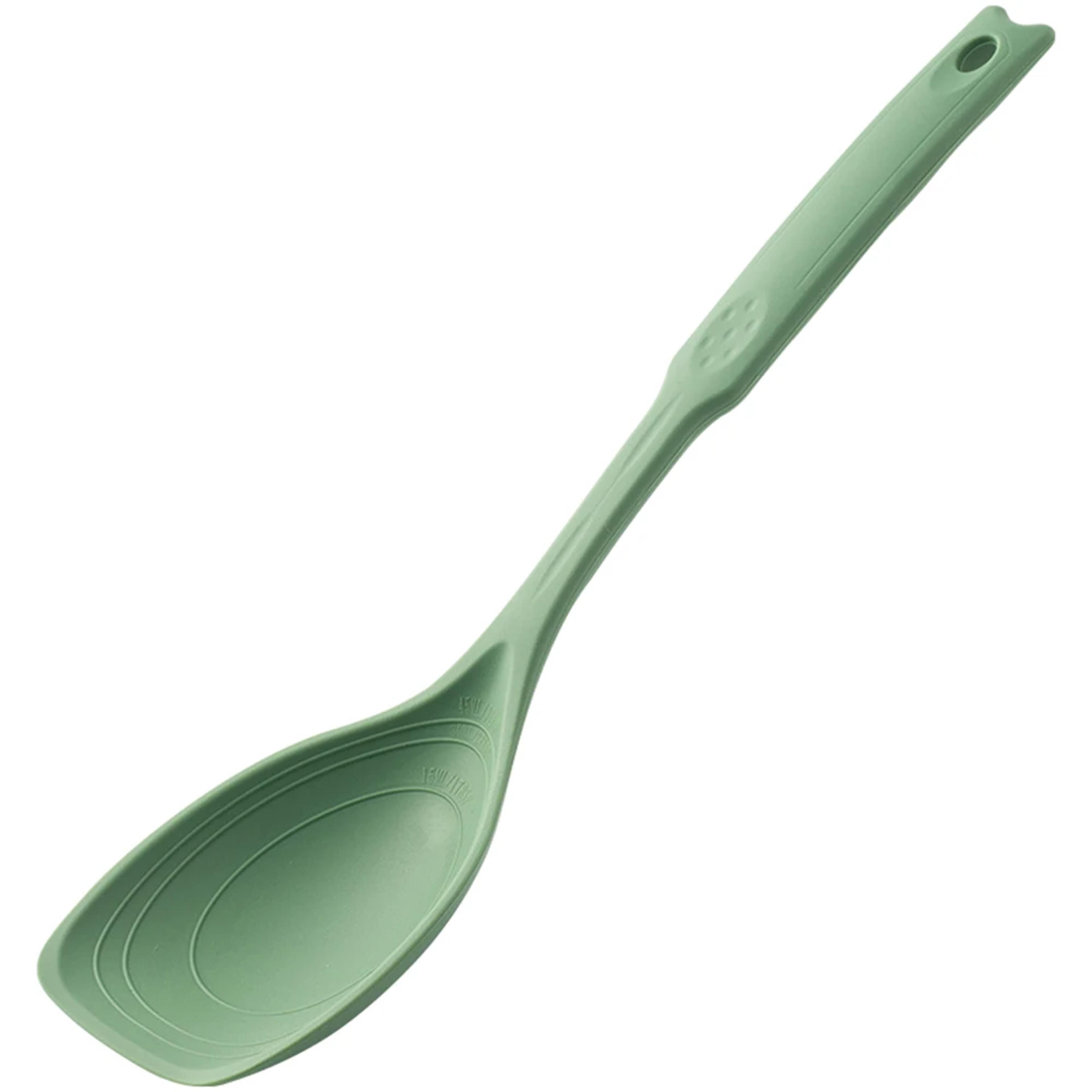 Multiuse Silicone Spoon For Cooking Comfortable Nonslip Handle Large Round Handle Mixing Spoon Kitc 8