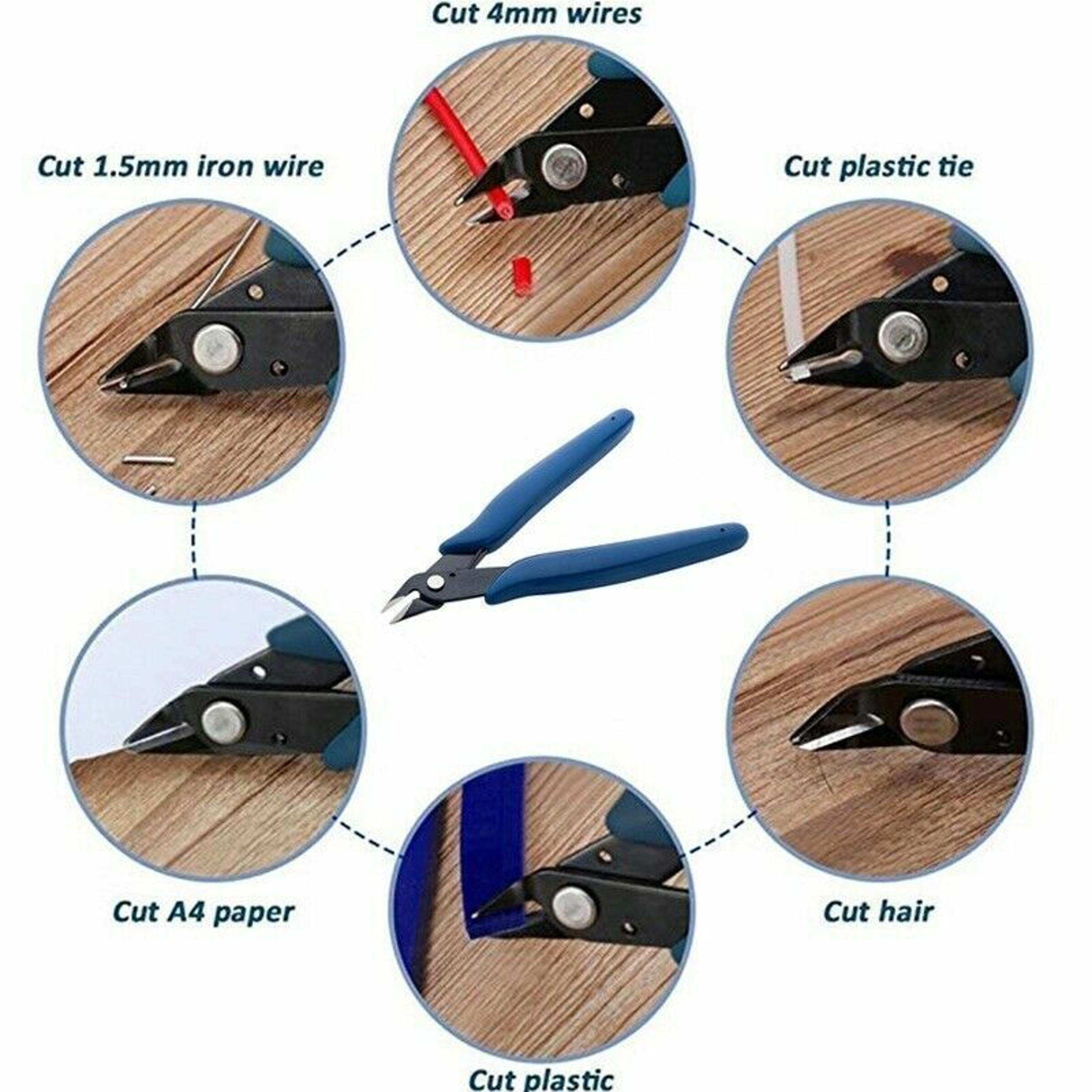 Electrical Wire Cable Cutters Pliers Carbon Steel Side Snips Nipper Flush Pliers Home Hand Tools 4