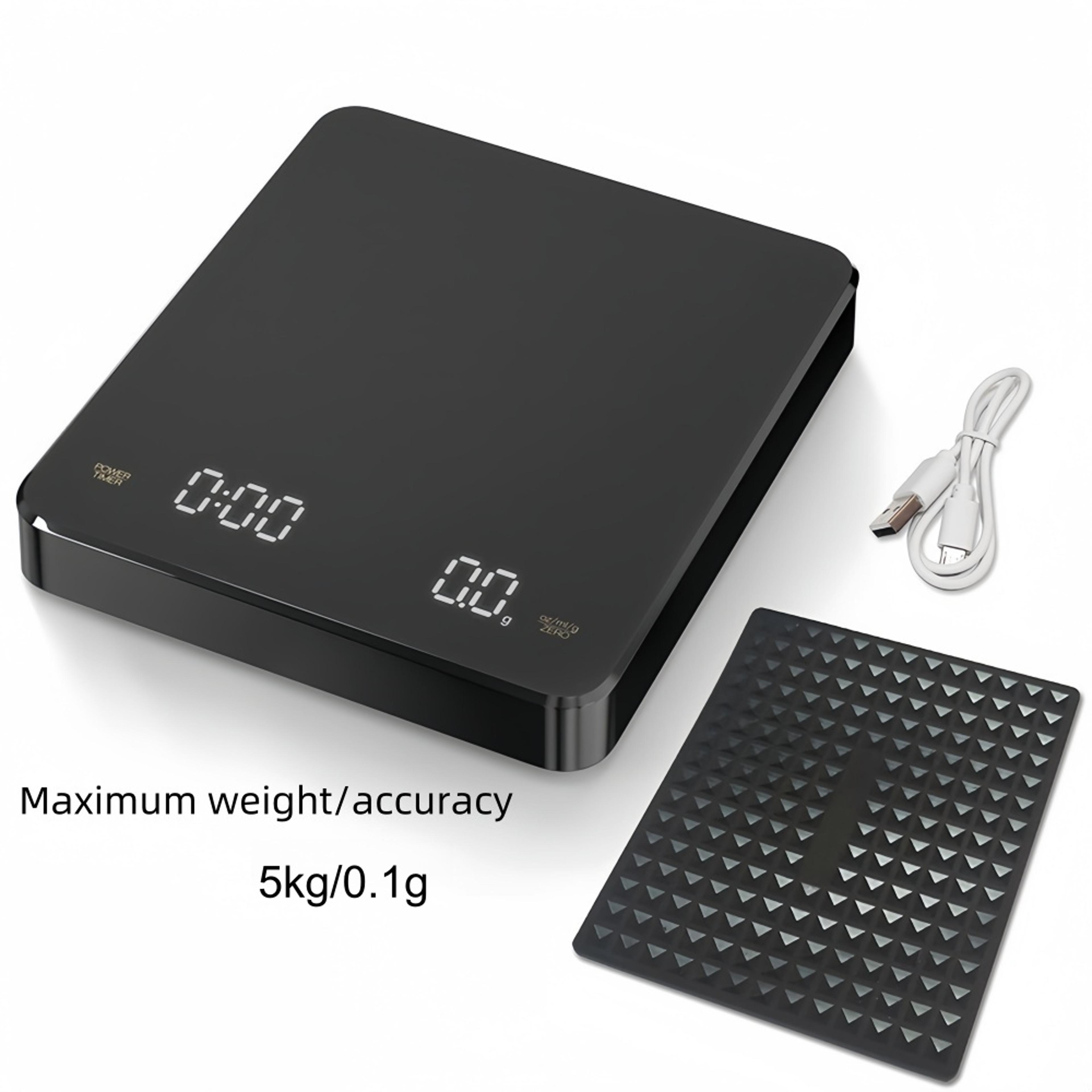 Professional Highprecision Electronic Coffee Scale LED Display USB Timing Waterproof Pad Coffee Acc 7