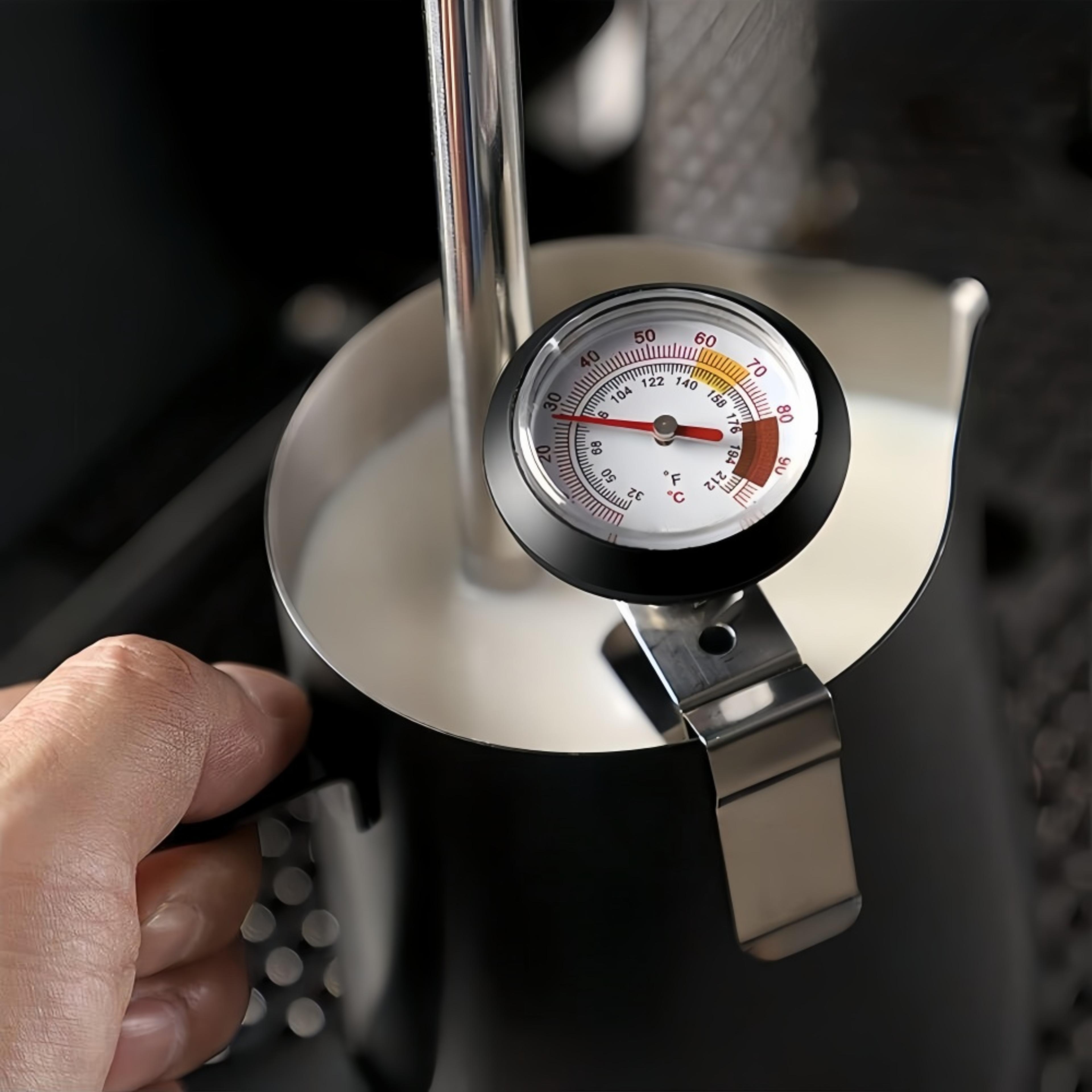 coffee pot thermometer stainless steel clip-on accurate milk bottle temperature measurement for coffee lovers
