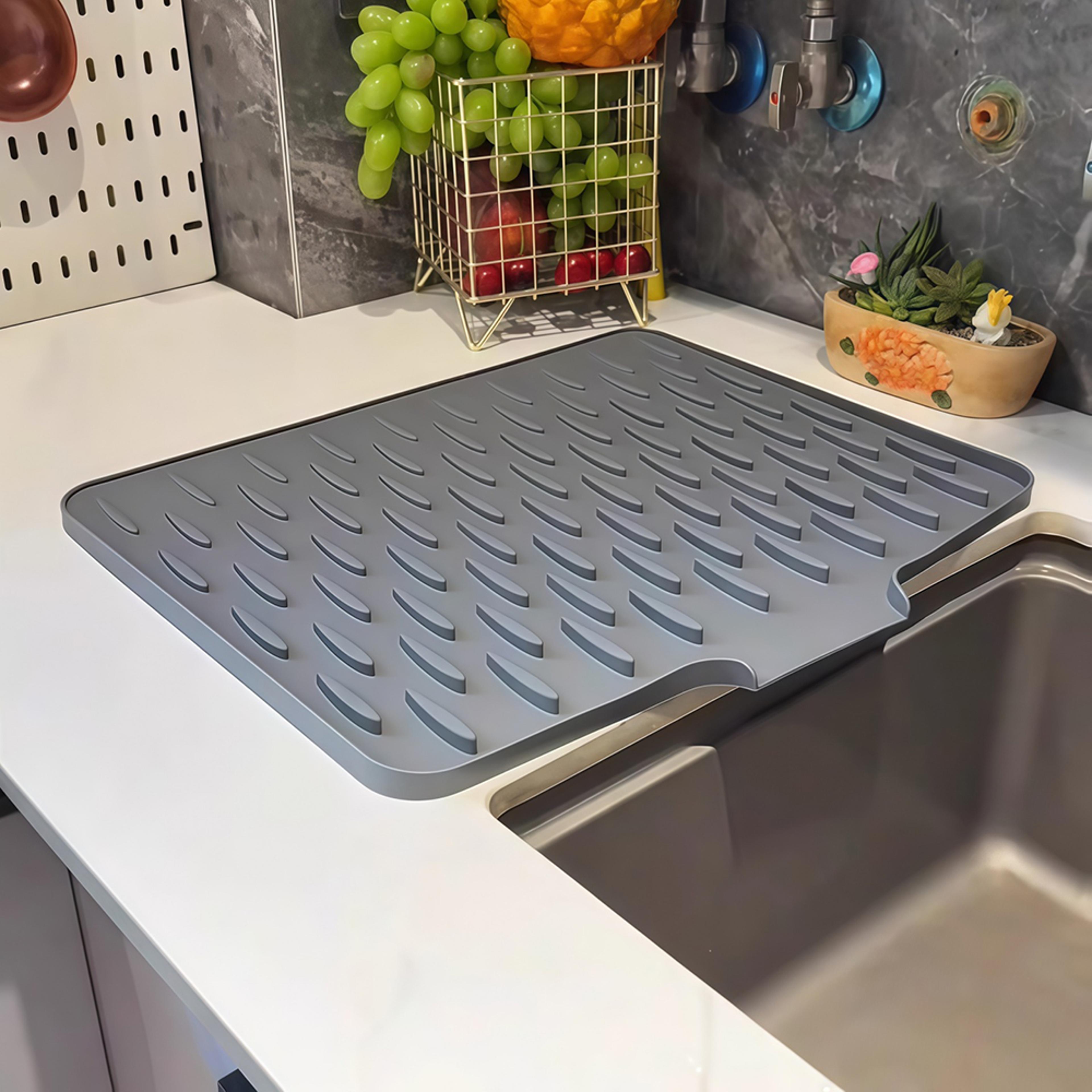 Kitchen Silicone Drain Mat For Sink Fruit And Vegetable Dish Draining Drying Mat Household Countert 3