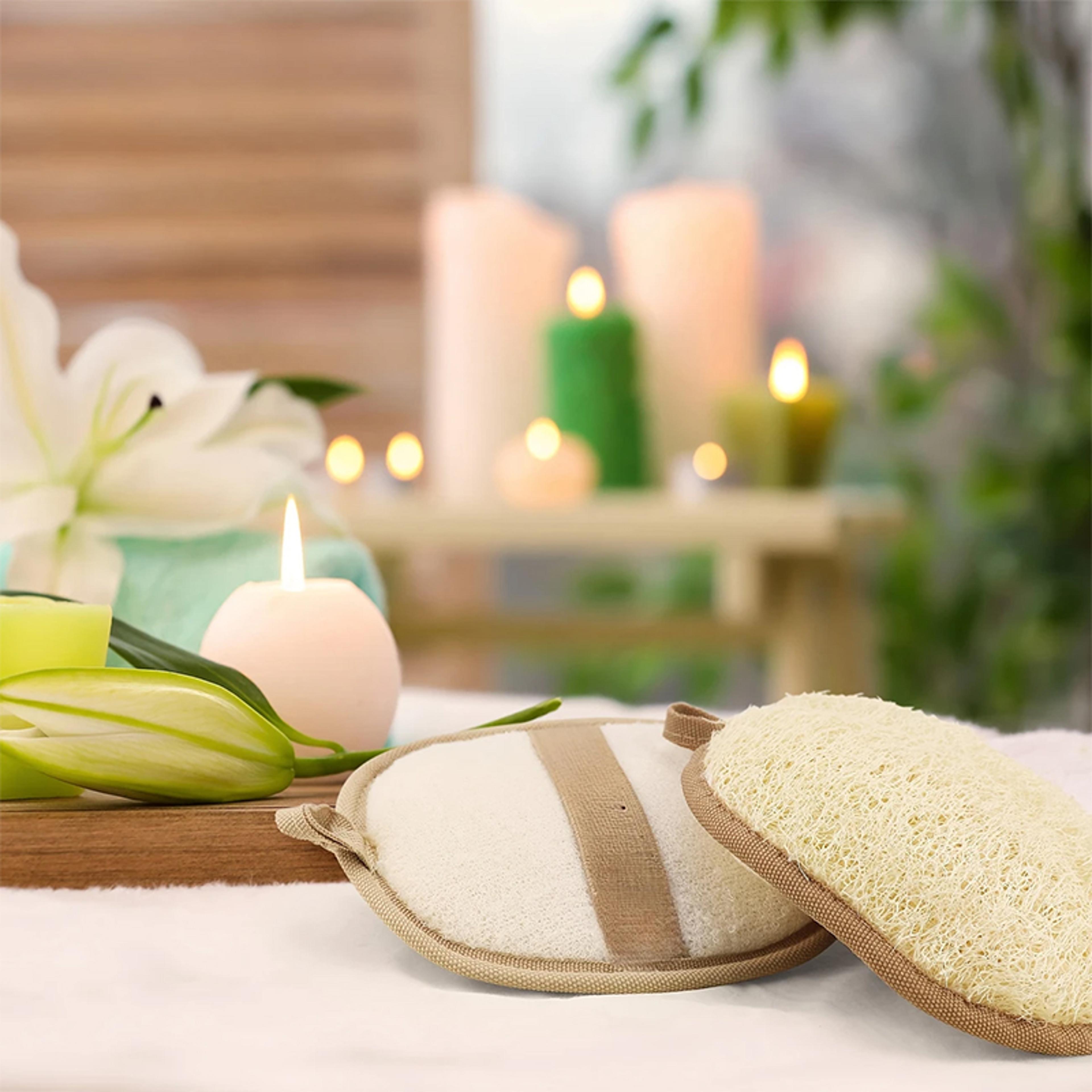 Soft Shower Brush Natural Loofah Exfoliating Sponge Body Scrubber Cleaner Pad Skin Care Tool 4