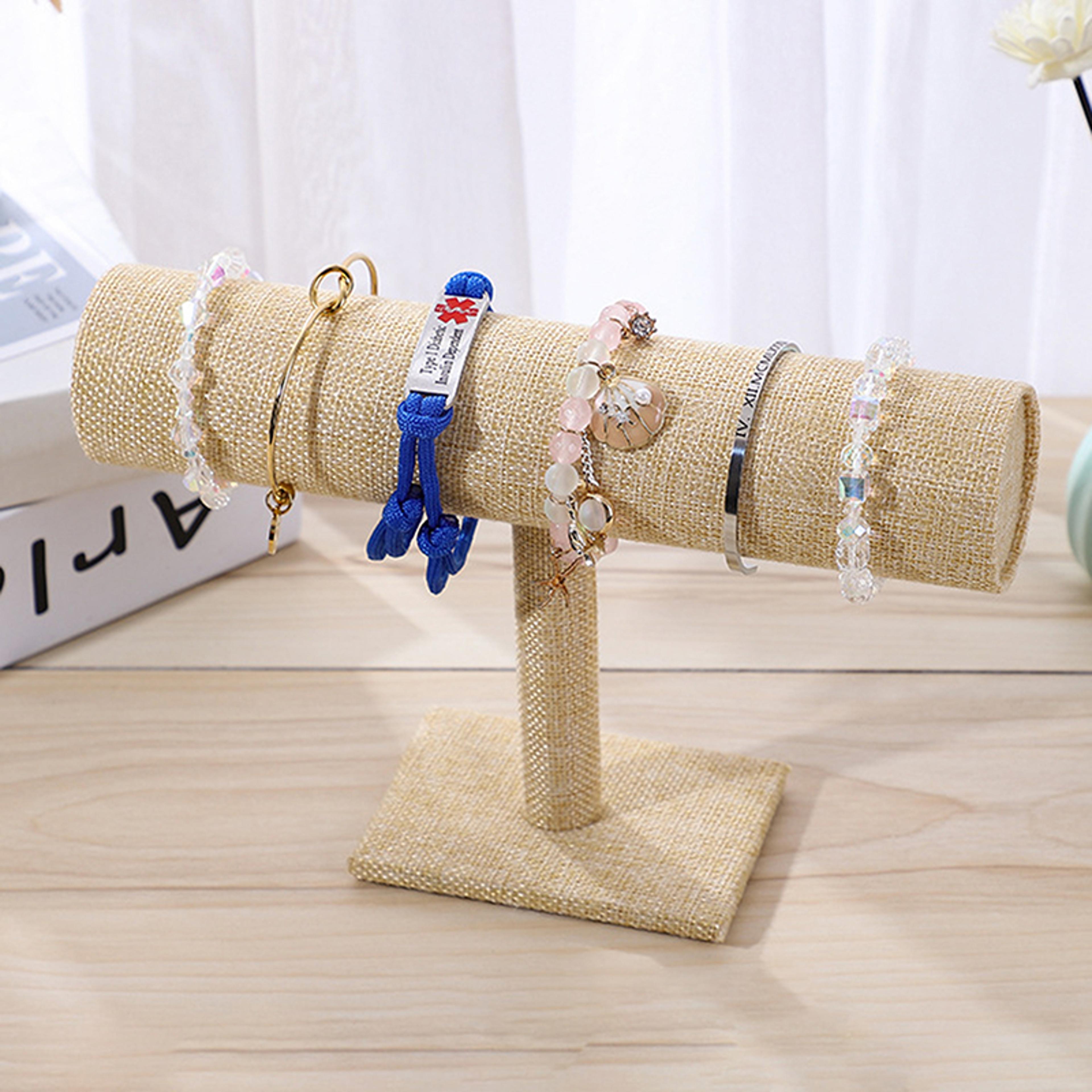 Detachable Bracelet Display Stand Grey Velvet Jewelry Organizer Jewelry Holder For Watches And Brac 3