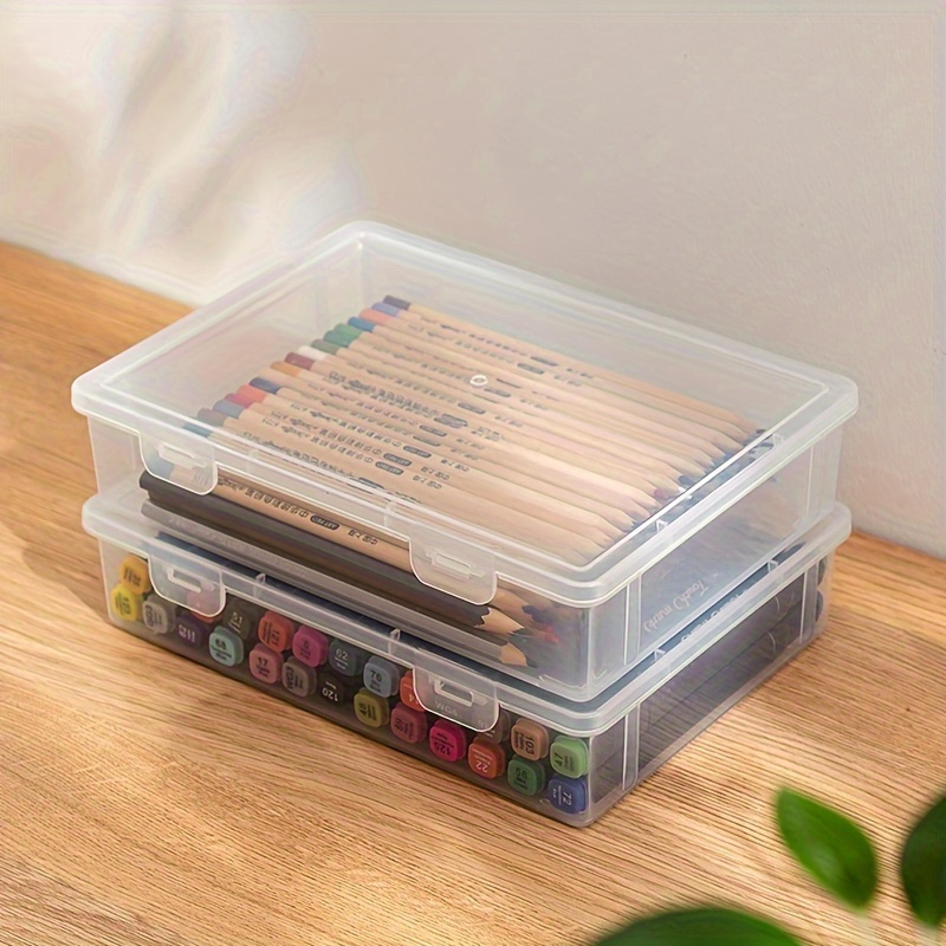 Large Capacity Transparent Plastic Pencil Case For Sketch Markers Colored Lead And Painting Storage 1