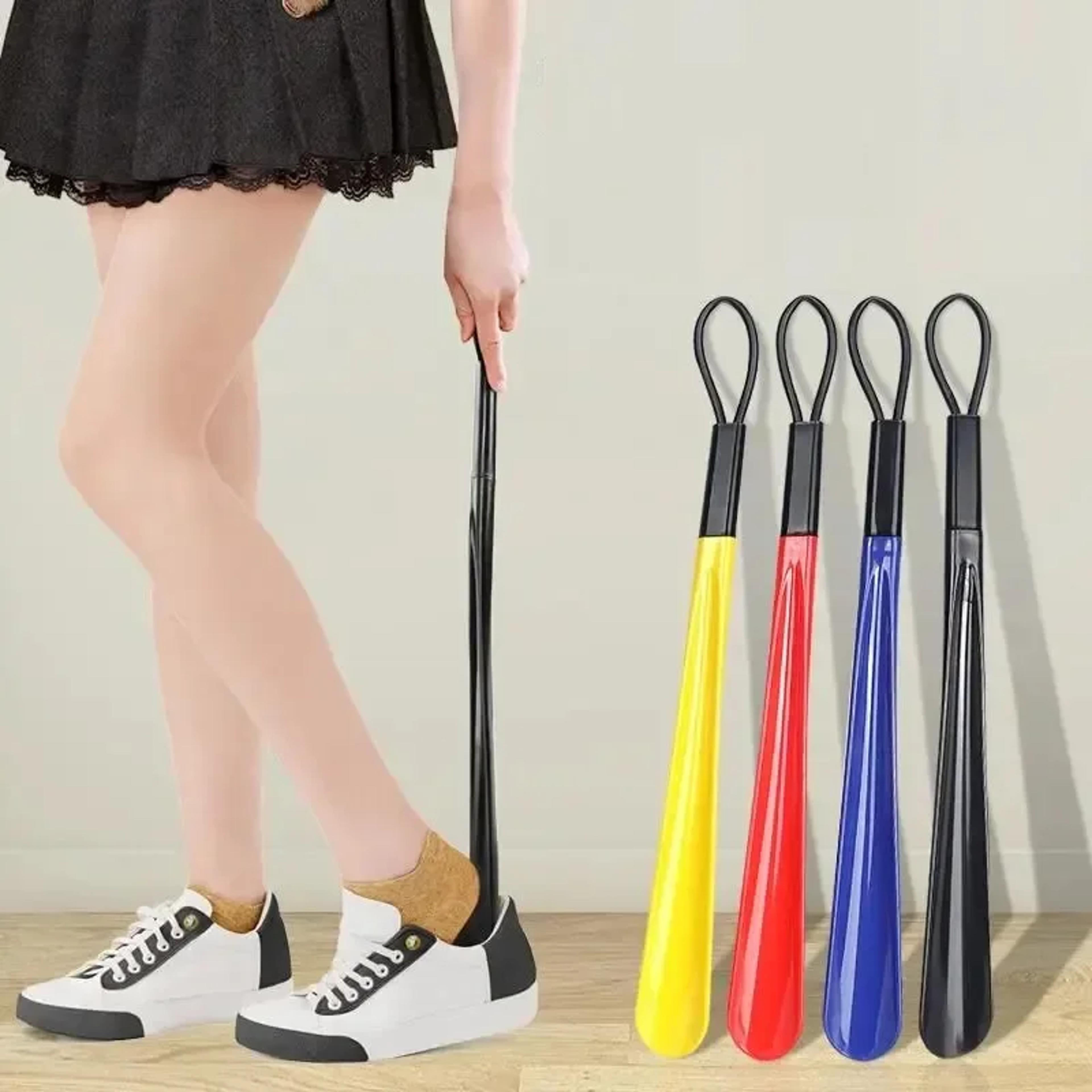 Flexible Extra Long Shoe Horn Black Plastic Shoehorn Spoon Shape Shoe Lifter Shoes Accessories 1