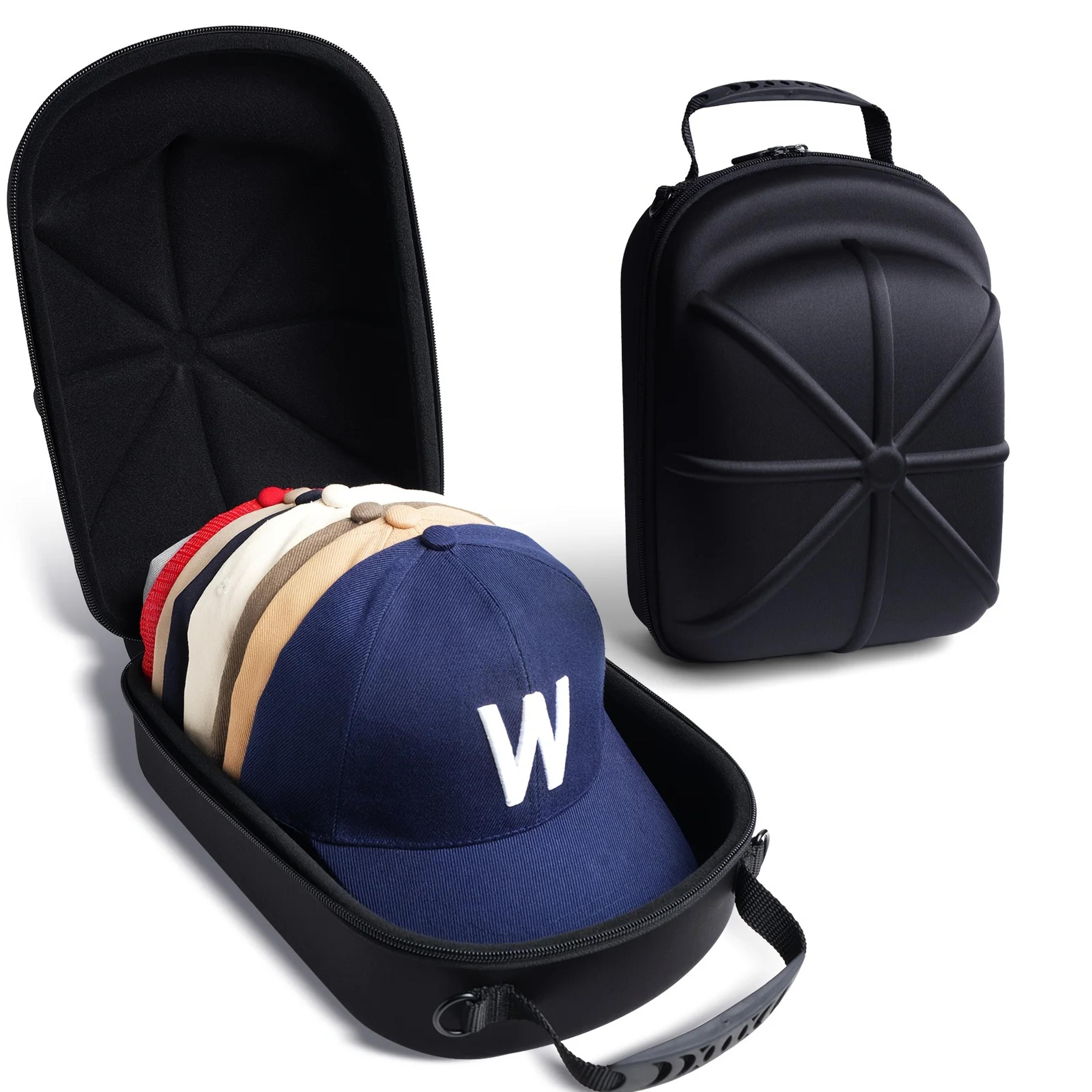 portable outdoor travel hat carrier case baseball cap storage protective box hard shell hat travel case