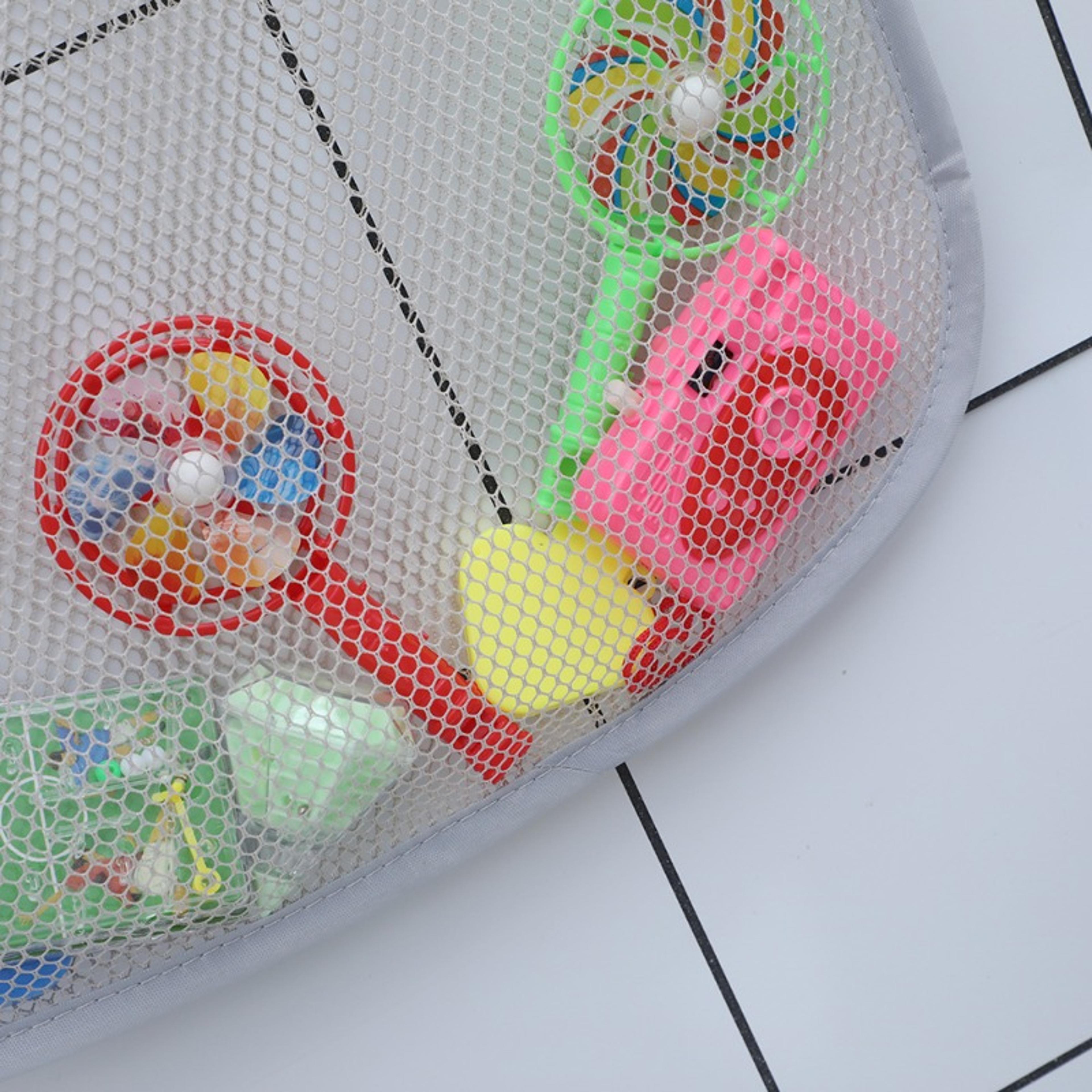 Baby Bath Toy Organizer Mesh Storage Bag Cartoon Animal Design Sucker For Bathtub Toys 5