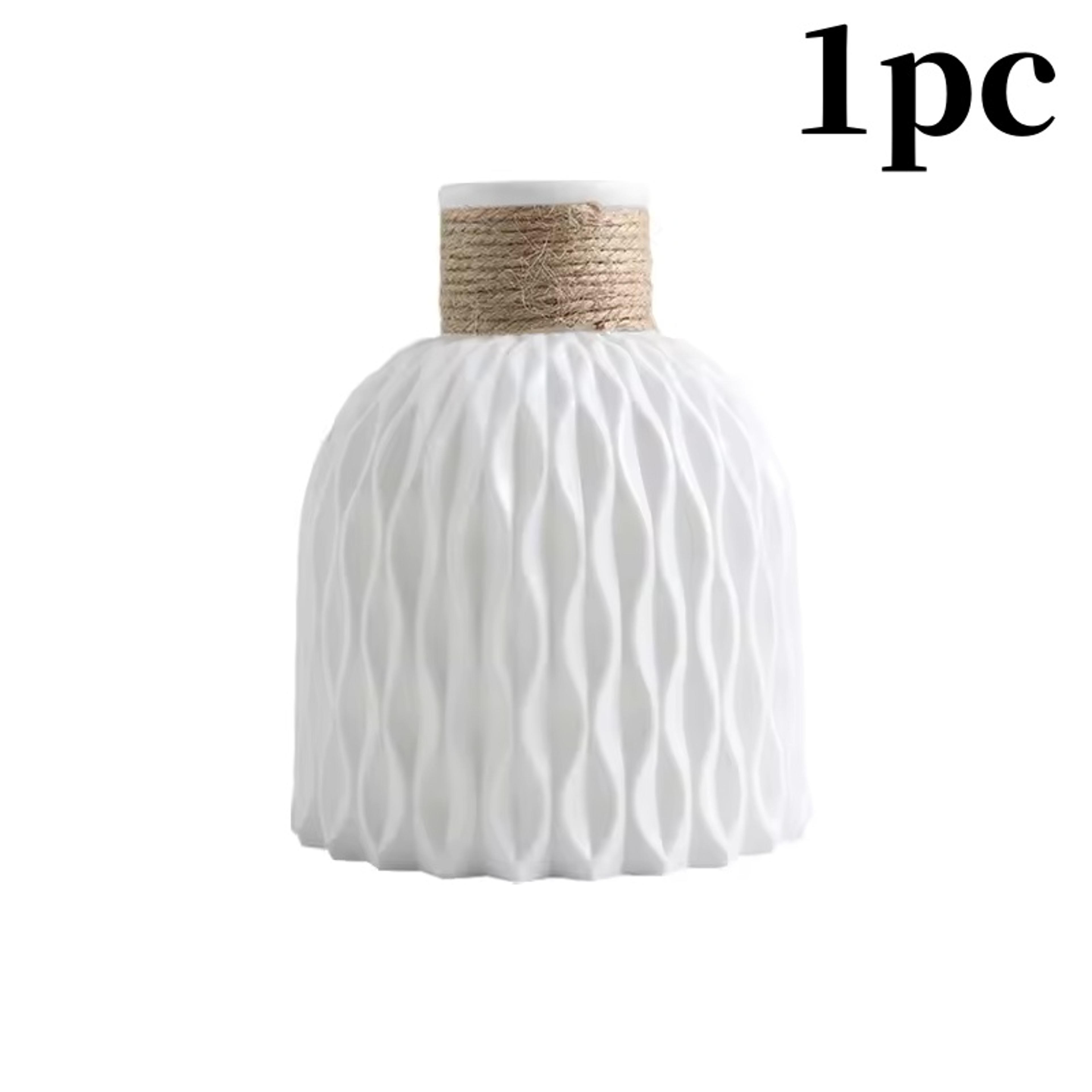 Modern Nordic Water Ripple Vase Plastic Flower Pot Arrangement With Rope For Home Living Room Deskt 7