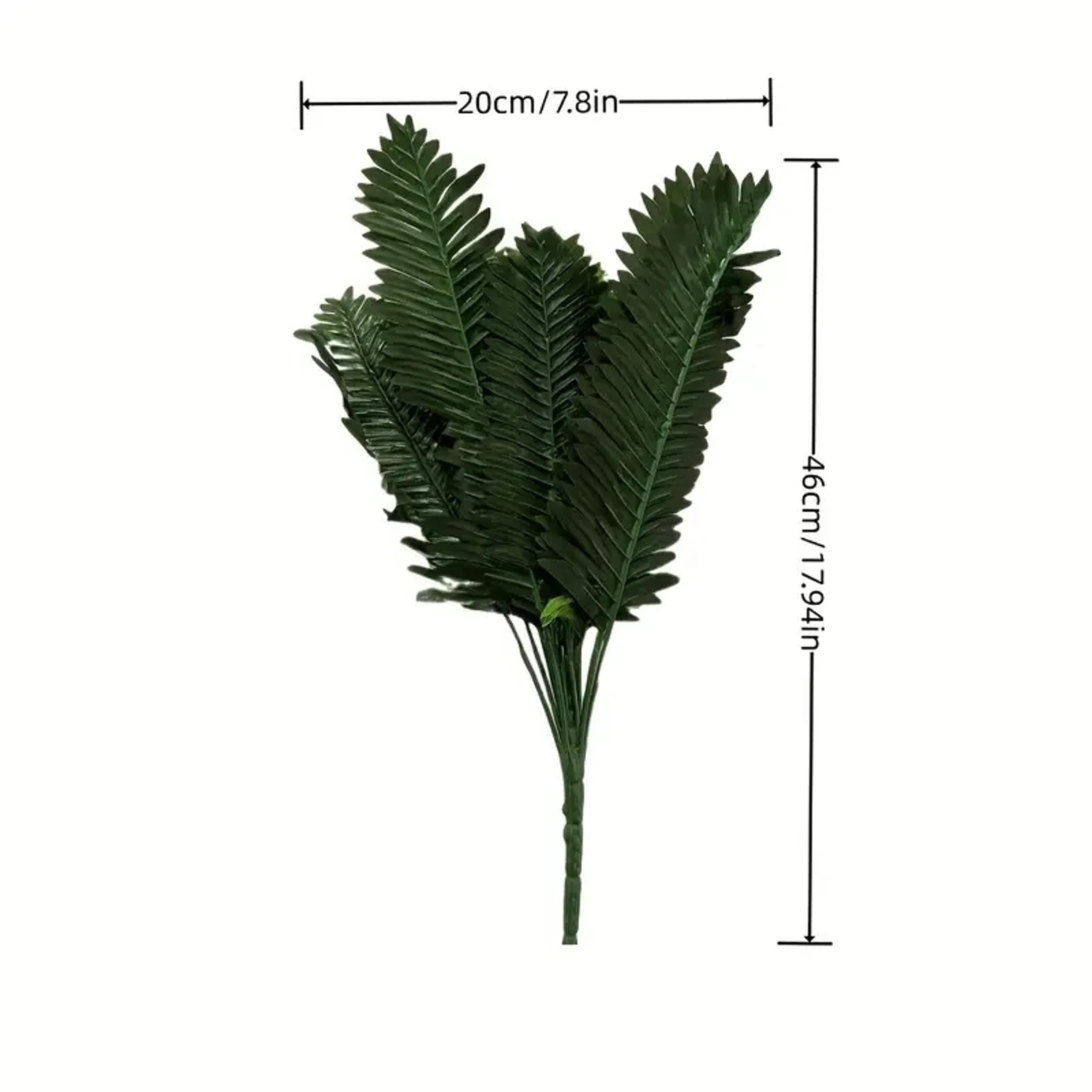 Artificial Plant Head Of Iron Leaves Simulated Silk Cloth Green Planting Palm Leaf Plant 4