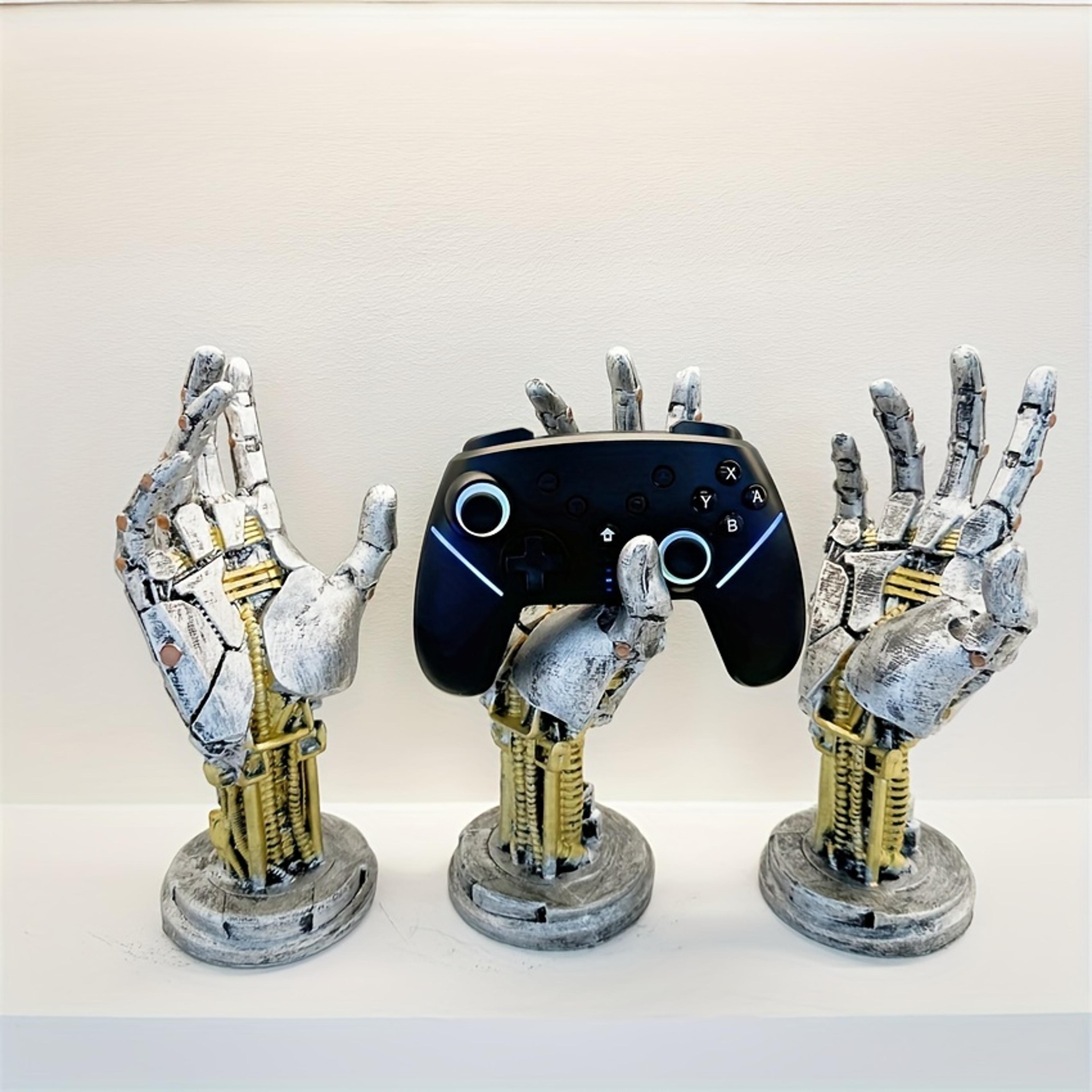 Multifunctional Desktop Decoration Cyberpunk 3D Gamepad Holder SciFi Mechanical Style Home Perfect  1