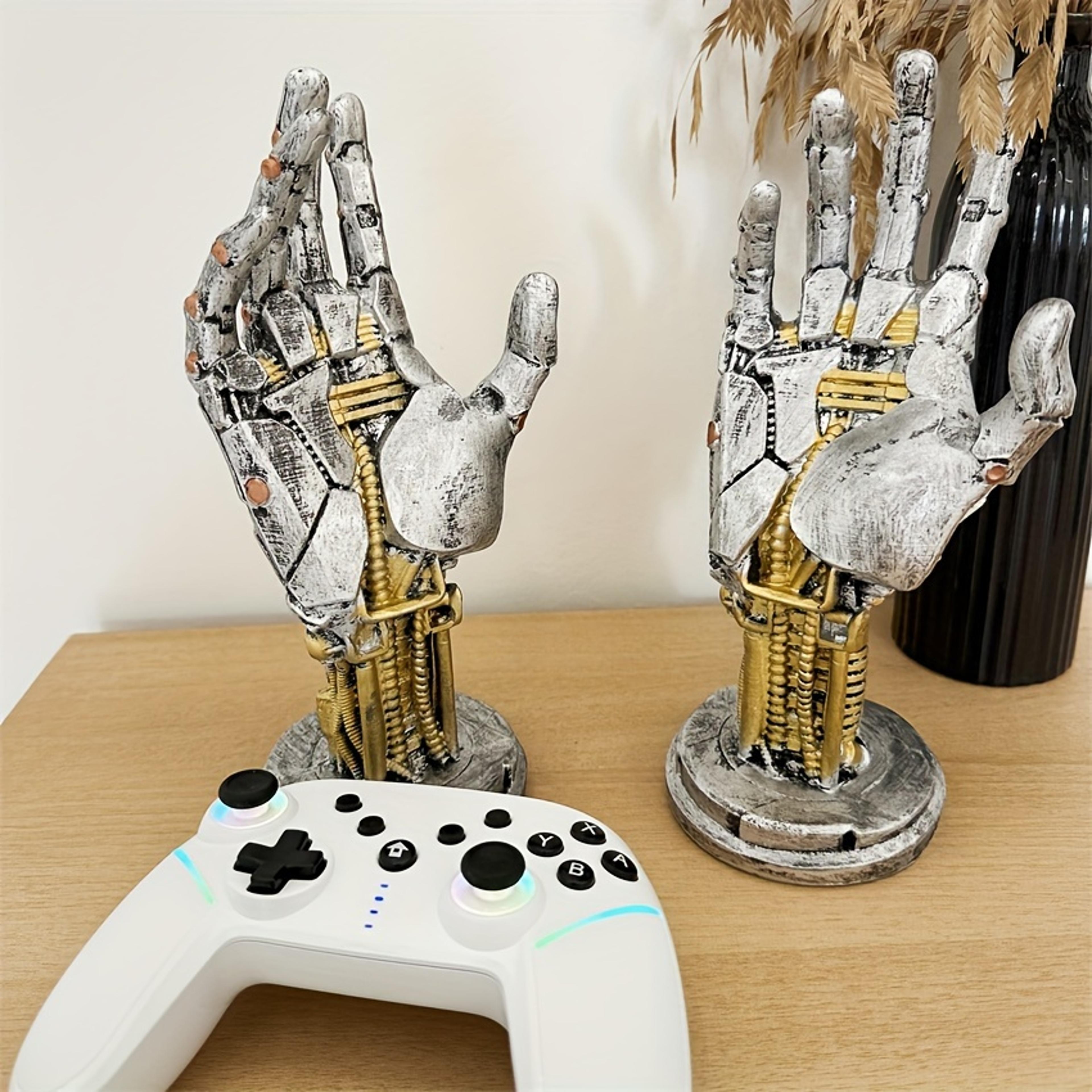 Multifunctional Desktop Decoration Cyberpunk 3D Gamepad Holder SciFi Mechanical Style Home Perfect  4