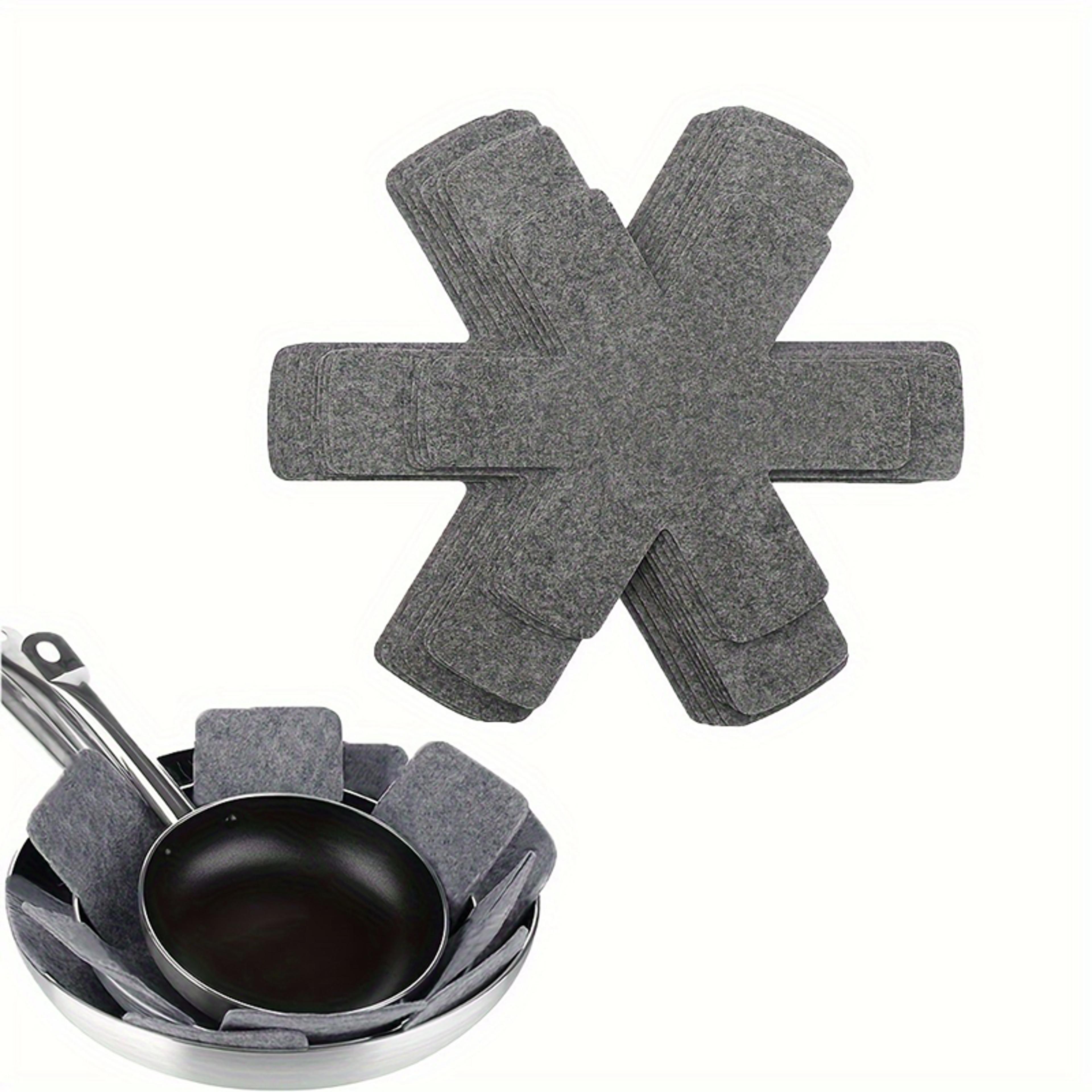pot separators pads for pans, non-woven protectors, sizes pot dividers for cookware, pan pads
