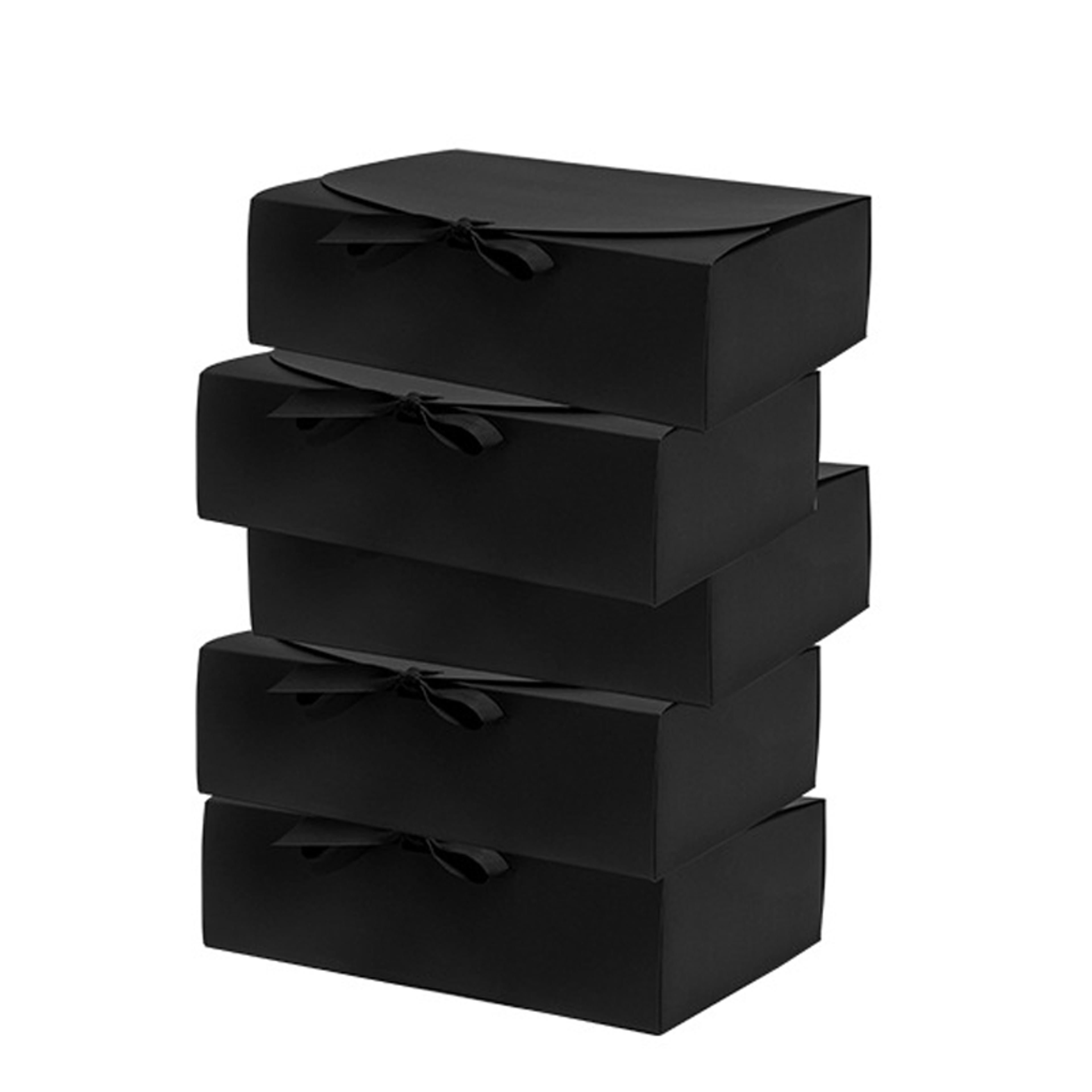 Bridesmaid Proposal Box With Ribbon Black Gift Box With Lid Wedding Packaging Box Groomsmen Proposa 4