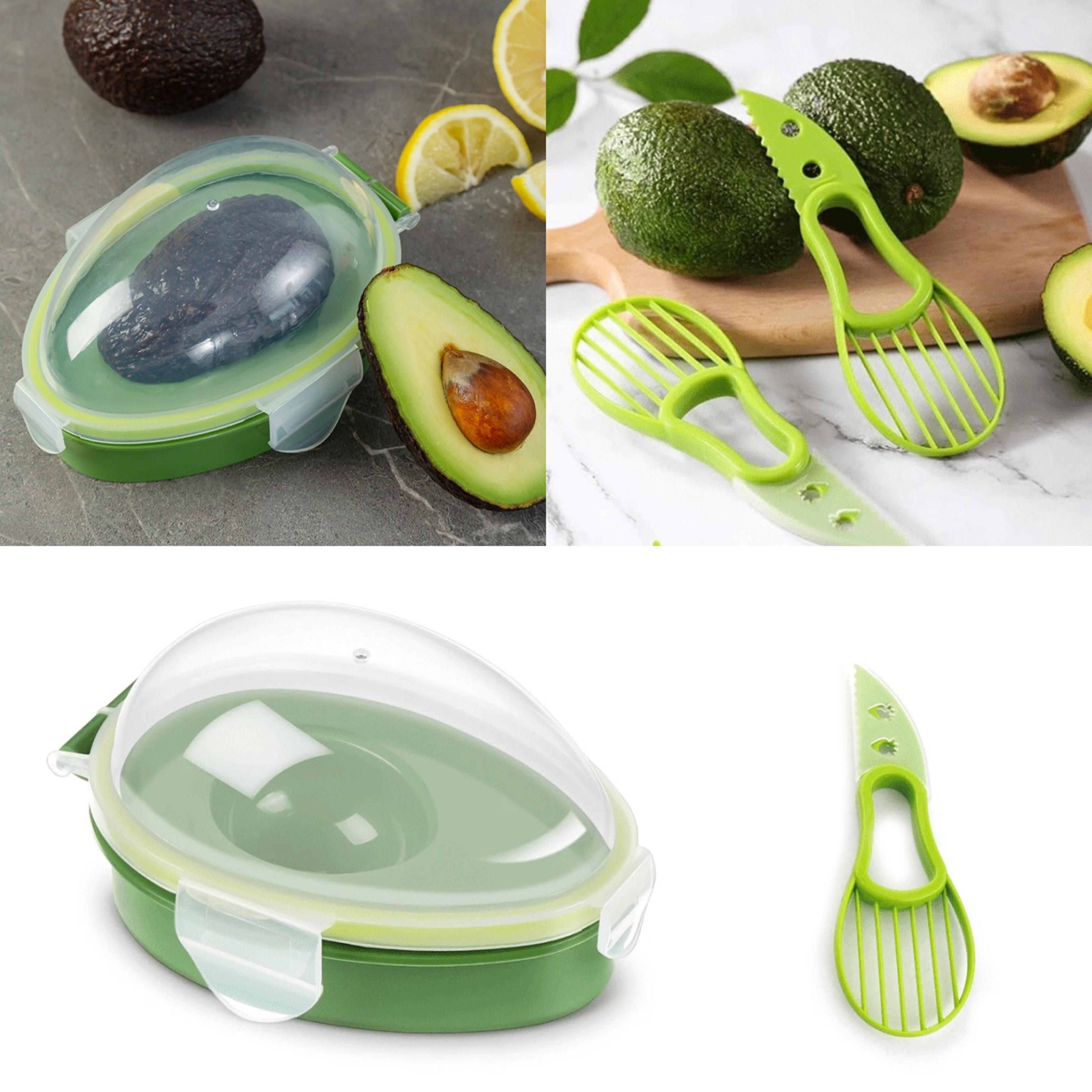 avocado storage box reusable crisper fruit slicer saver space saving keeper container for food fresh keeping kitchen