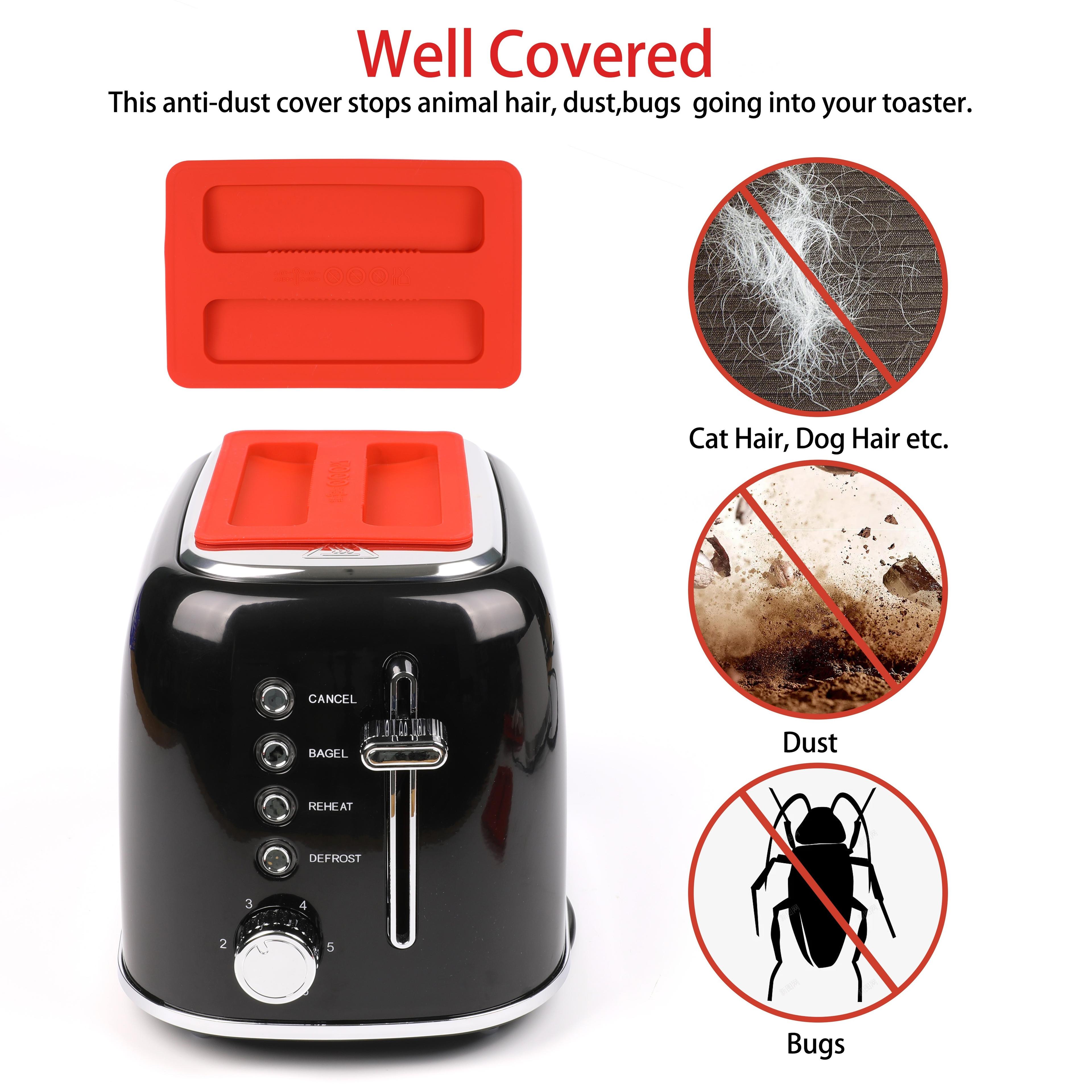 Dustproof Silicone Toaster Cover Upper Lid For Breakfast Machine Protecting From Dust Splash Bugs 3