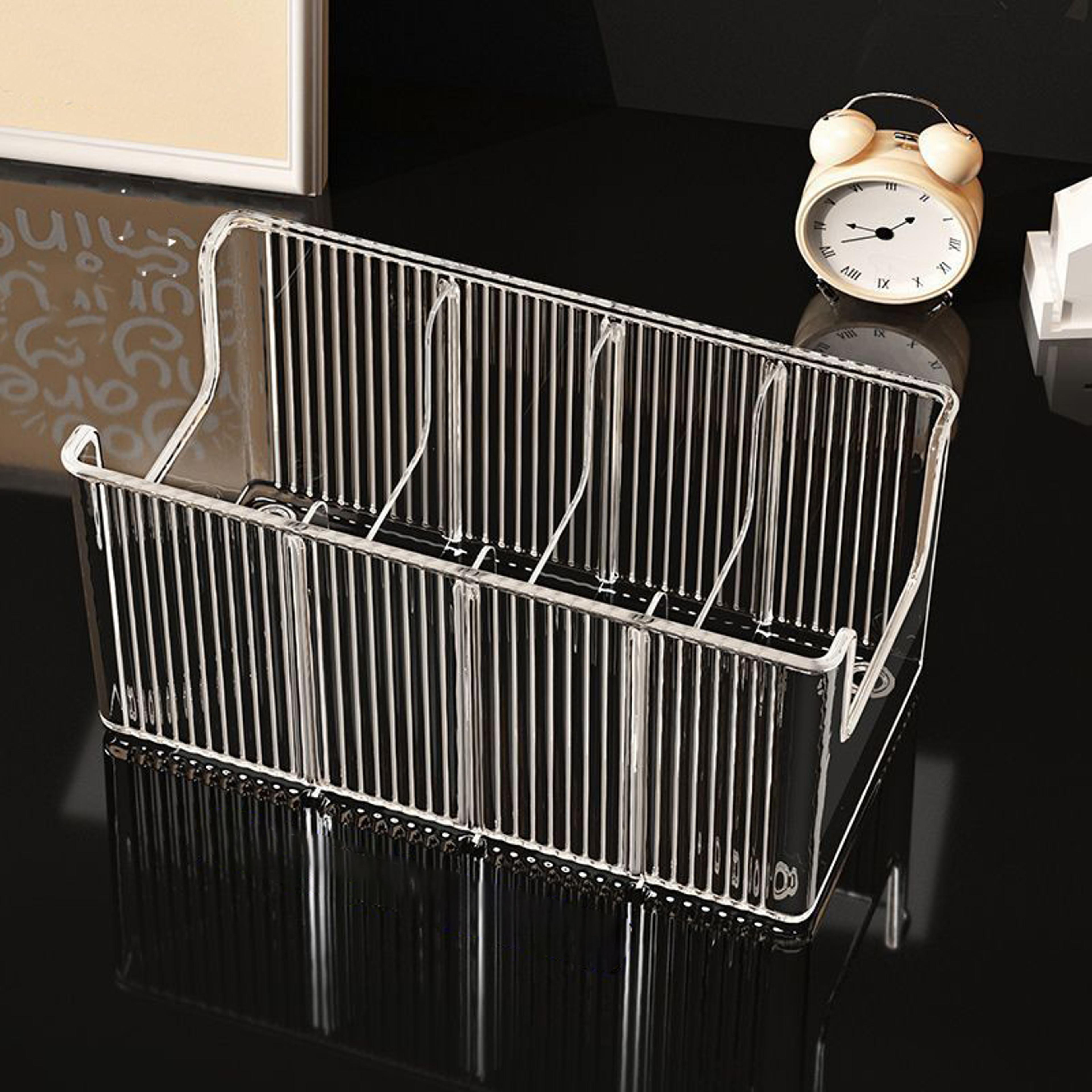 Plastic Belt Organizer Large Capacity Divided Storage Shelf Transparent Dustproof For Wardrobe Make 6