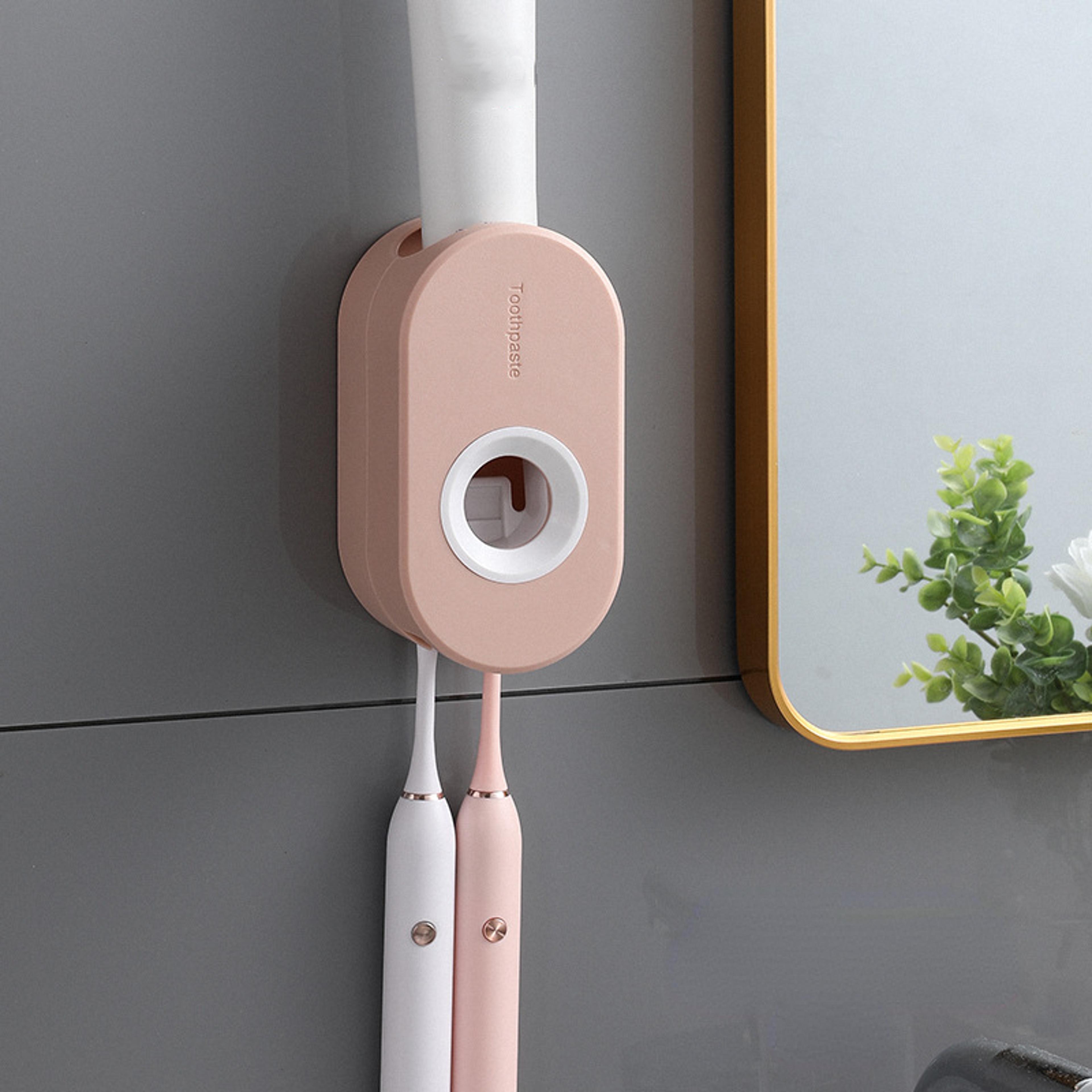 Automatic Toothpaste Dispenser Squeezer Bathroom Dustproof Wallmounted Holder 6
