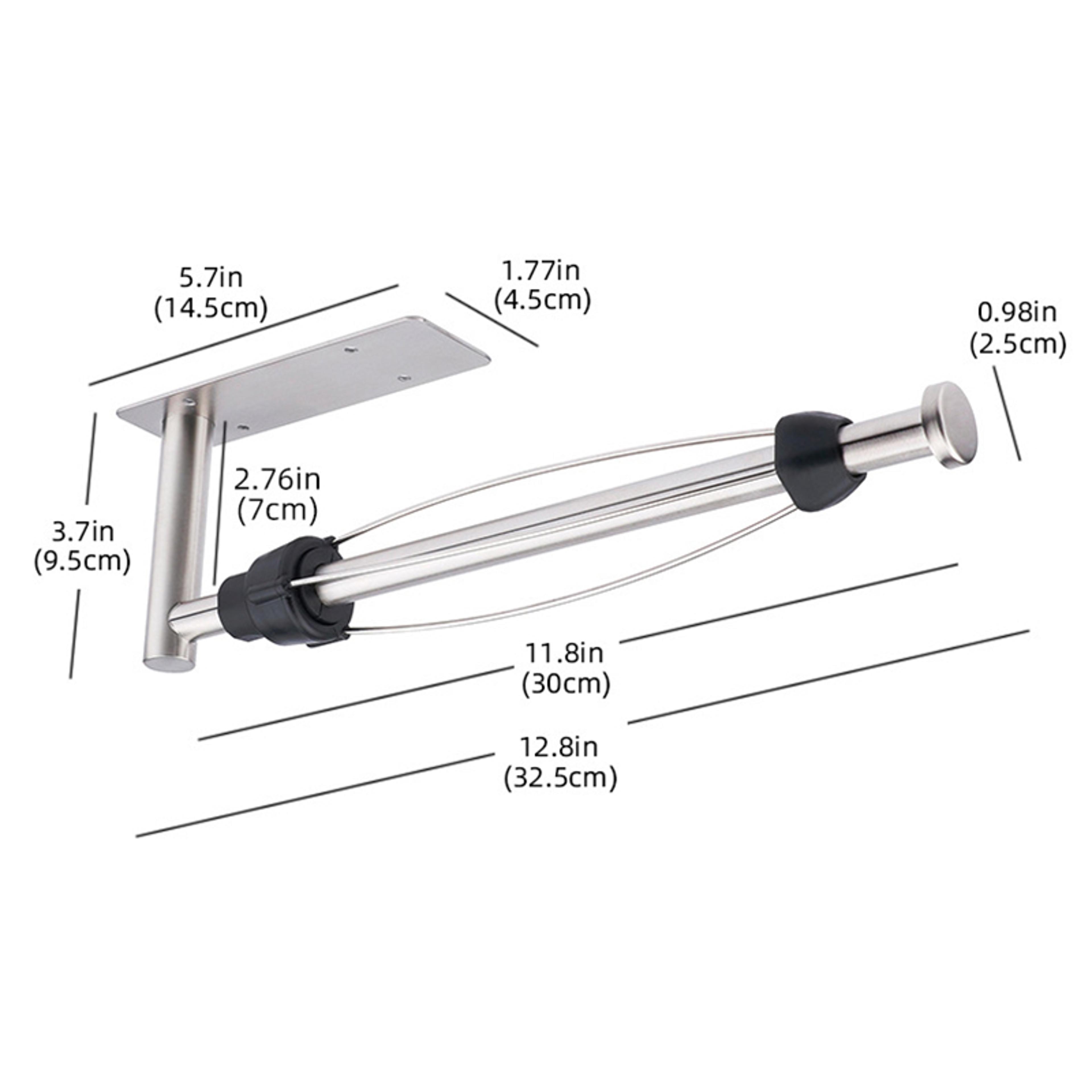 Punchfree Adhesive Bathroom Paper Towel Holder Stainless Steel Toilet Paper Storage Rack 5