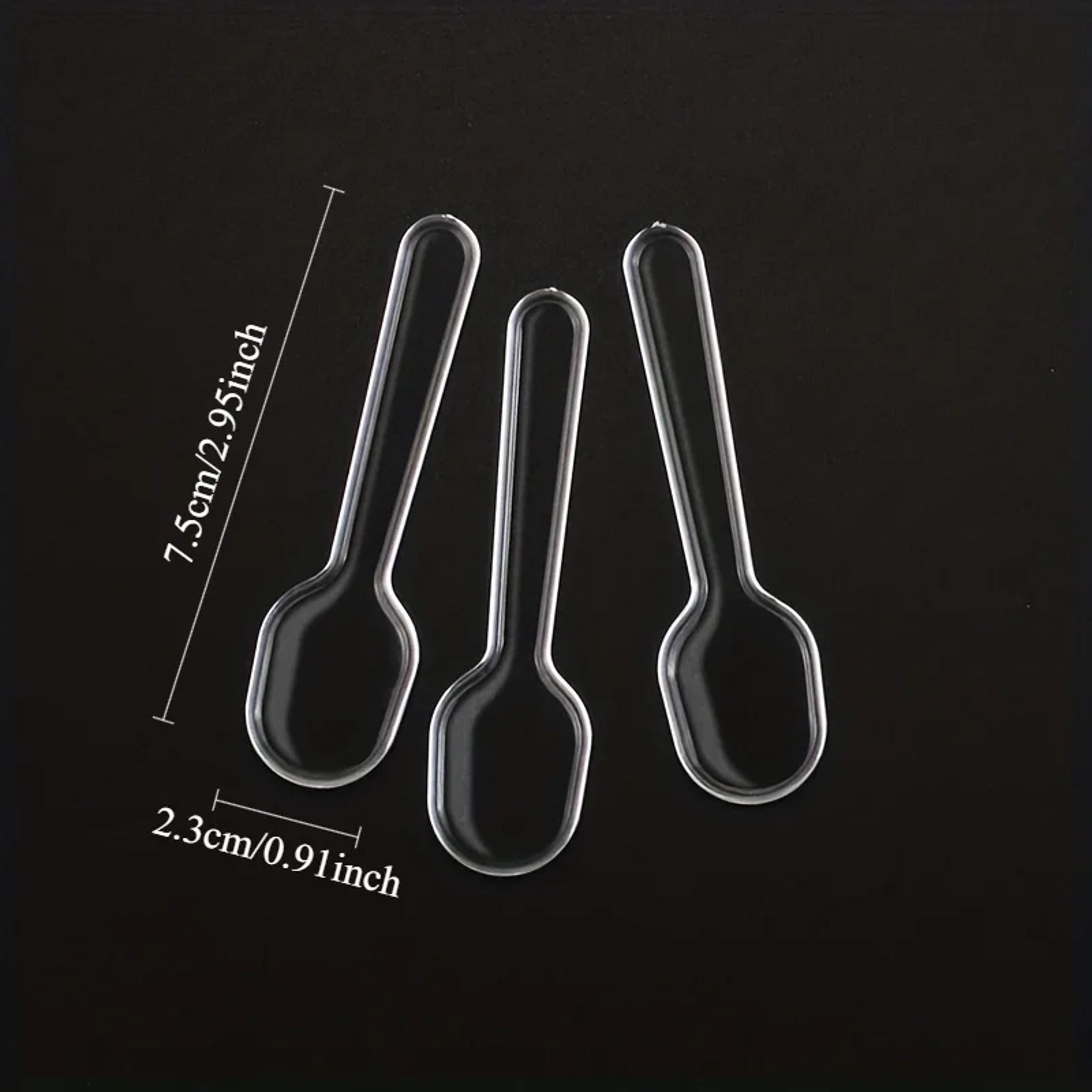 Disposable Mini Clear Plastic Spoons Flatware For Jelly Ice Cream Dessert Tiny Transparent Spoons 4