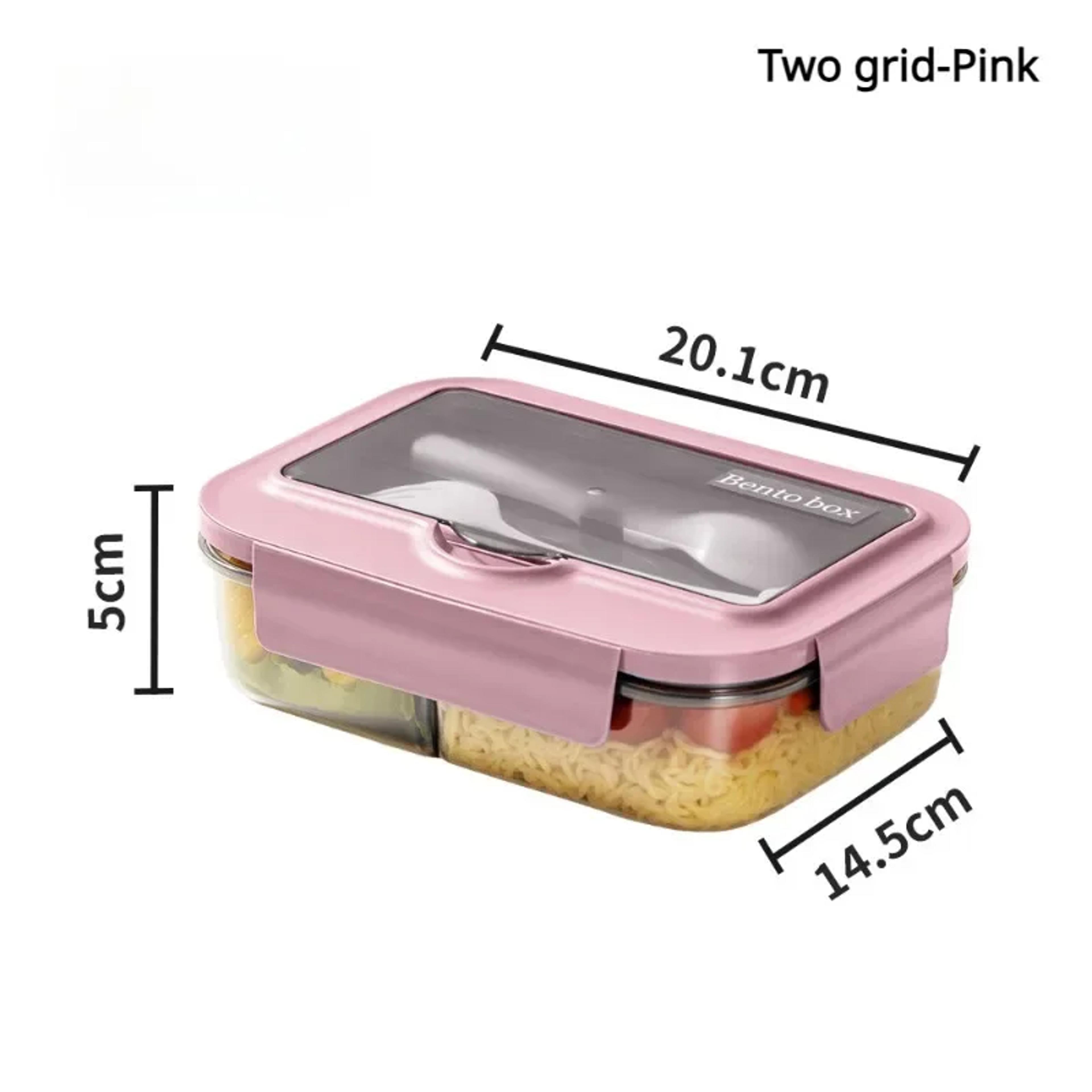 Square Divided Bento Box With Tableware Leakproof MicrowaveSafe Lunch Box For Office Picnic  Campin 6