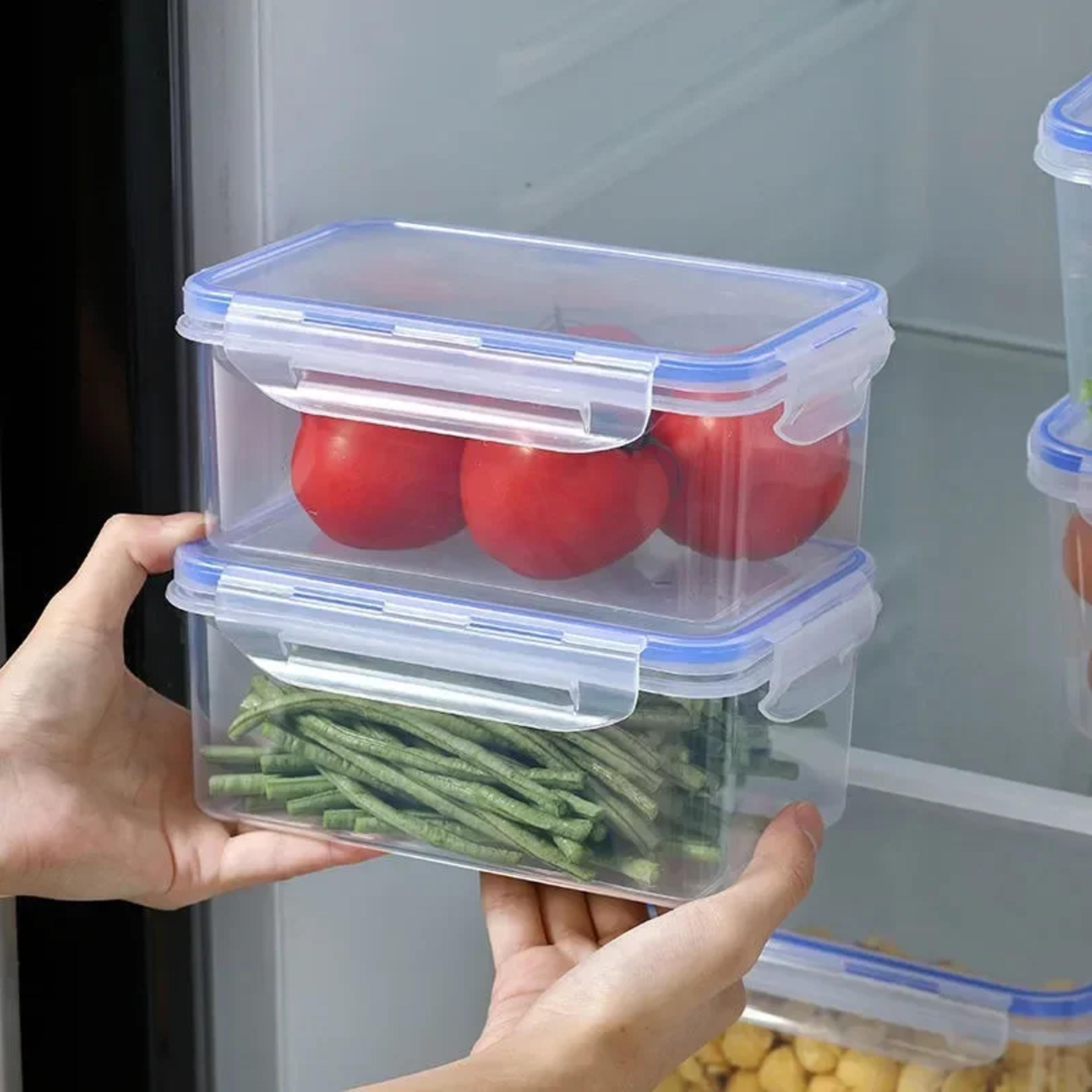 Sealed Refrigerator Storage Box With Lid Microwaveable Lunch Box Plastic Crisper 2