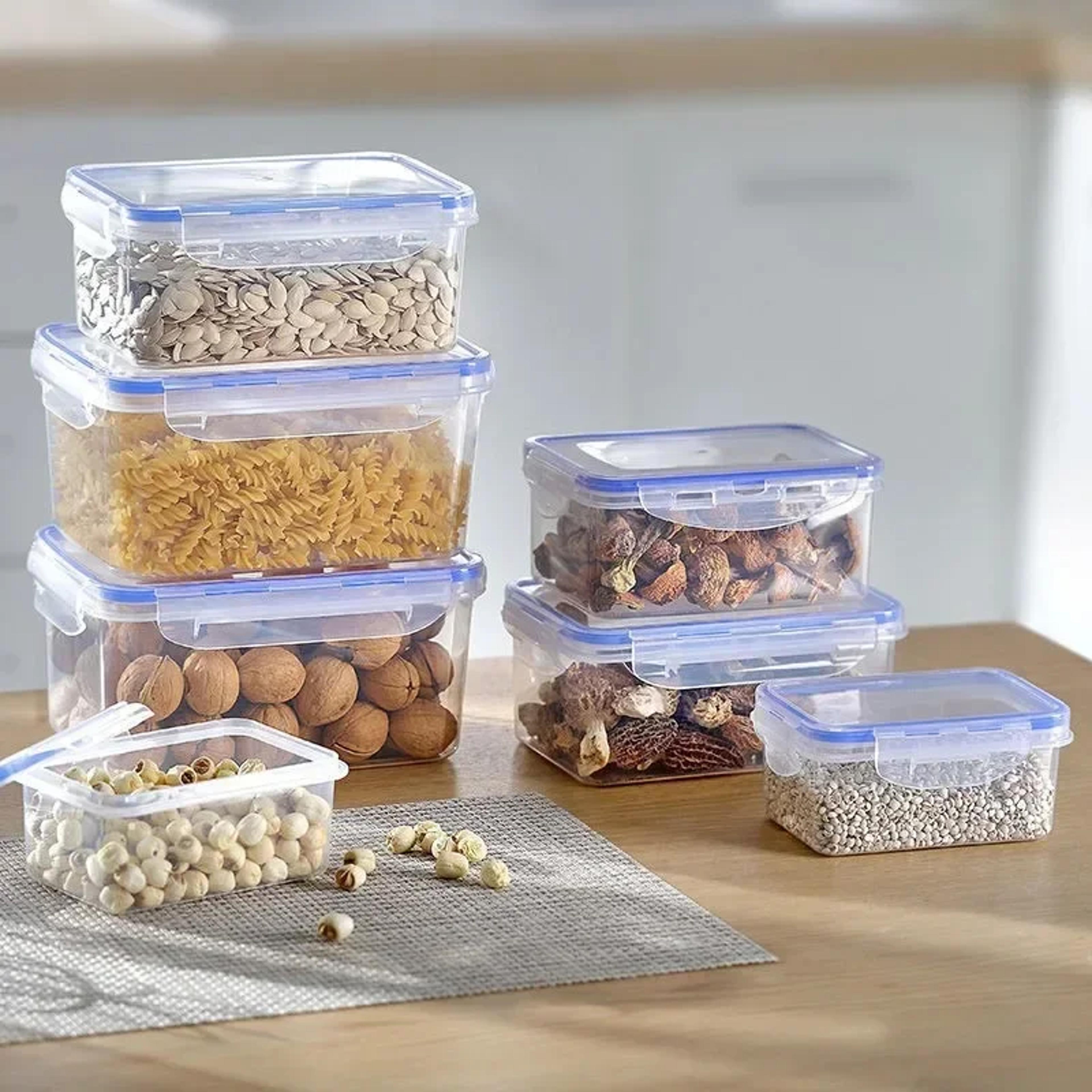 Sealed Refrigerator Storage Box With Lid Microwaveable Lunch Box Plastic Crisper 3