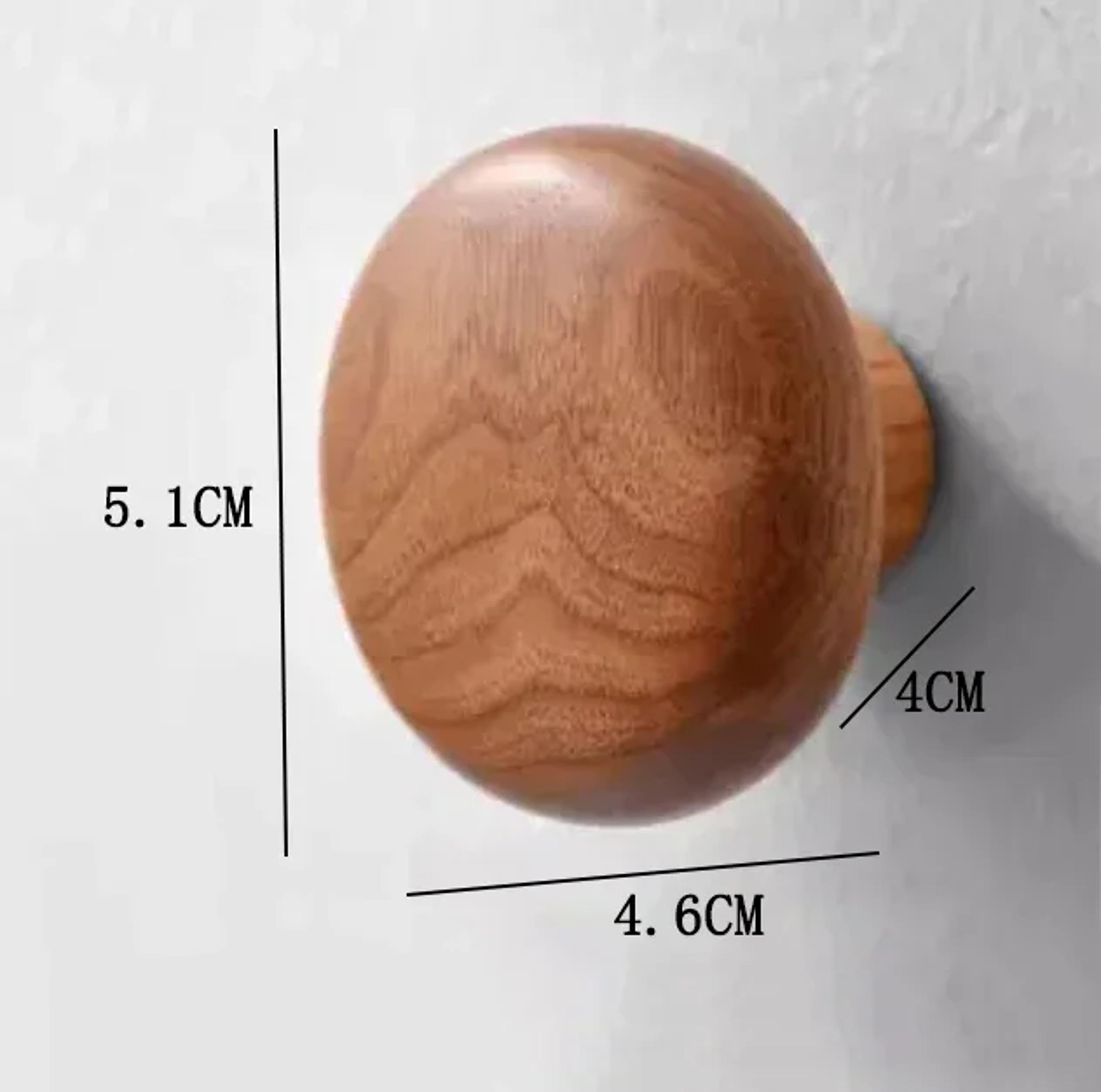 Solid Wood Coat Hook With PunchFree Mount Durable Wall Hanger For Clothes And Doors 6