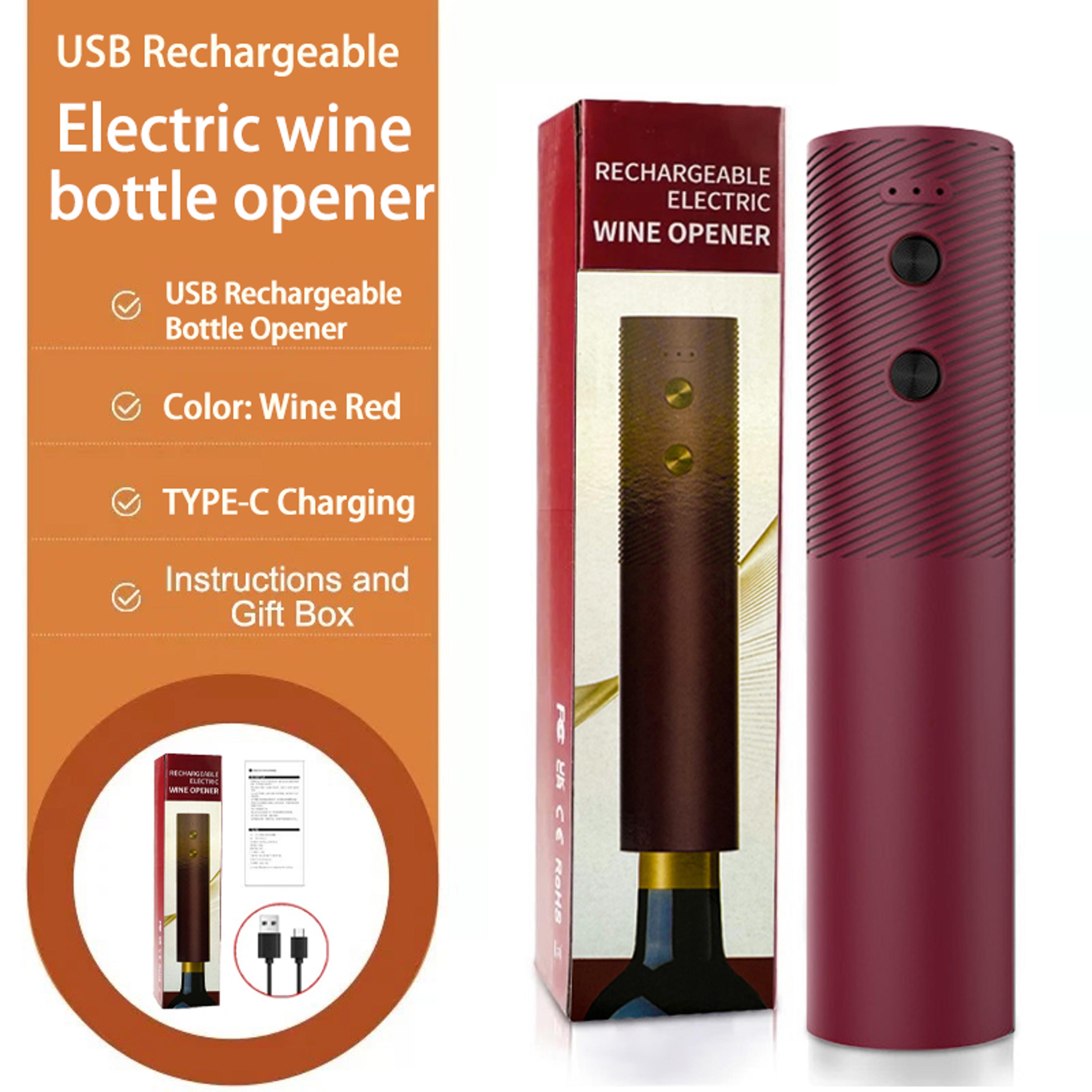 Automatic Electric Wine Bottle Opener OneClick Rechargeable Corkscrew For Home  Bar 6