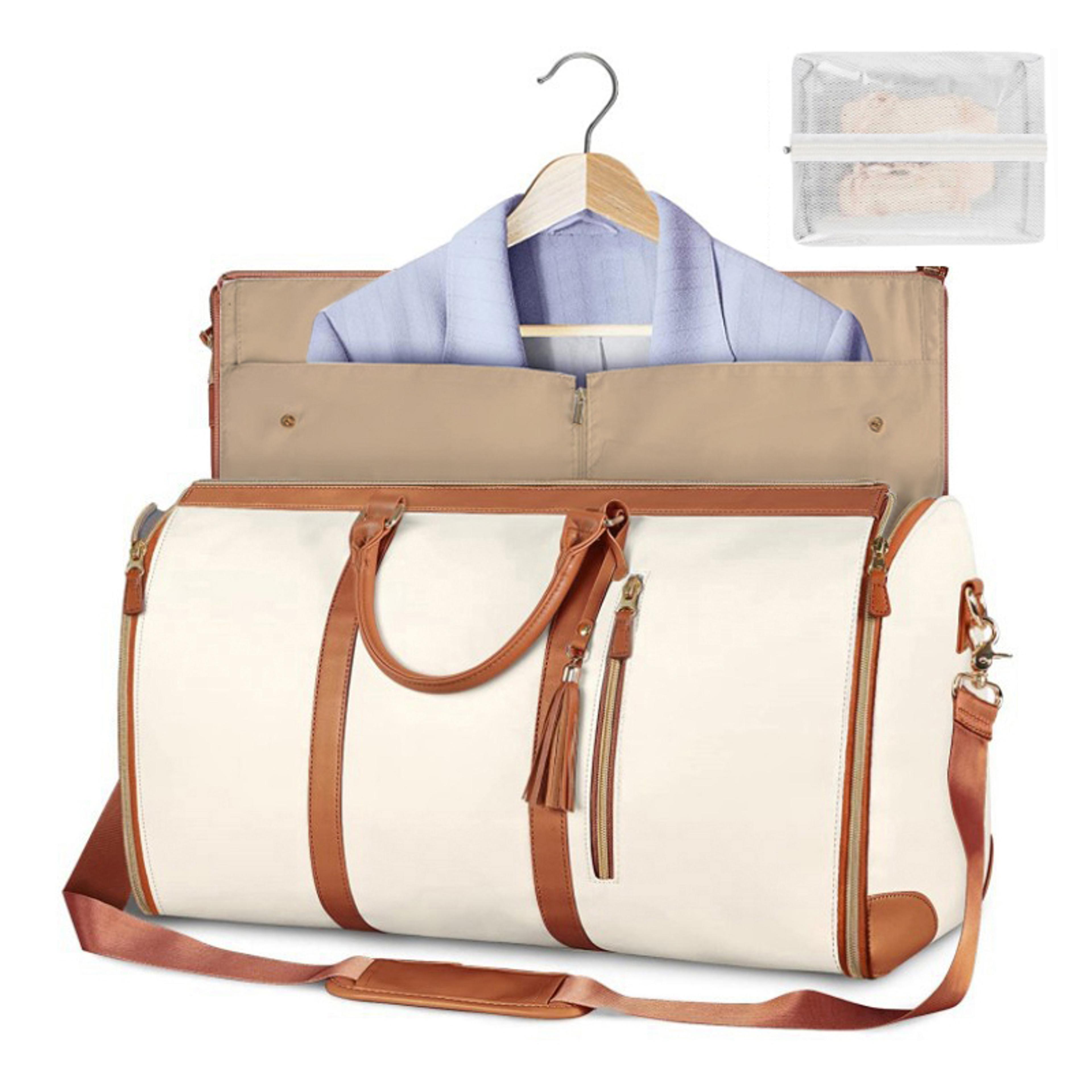 Foldable Womens PU Leather Duffel Bag Spacious  Stylish Travel Bag 1