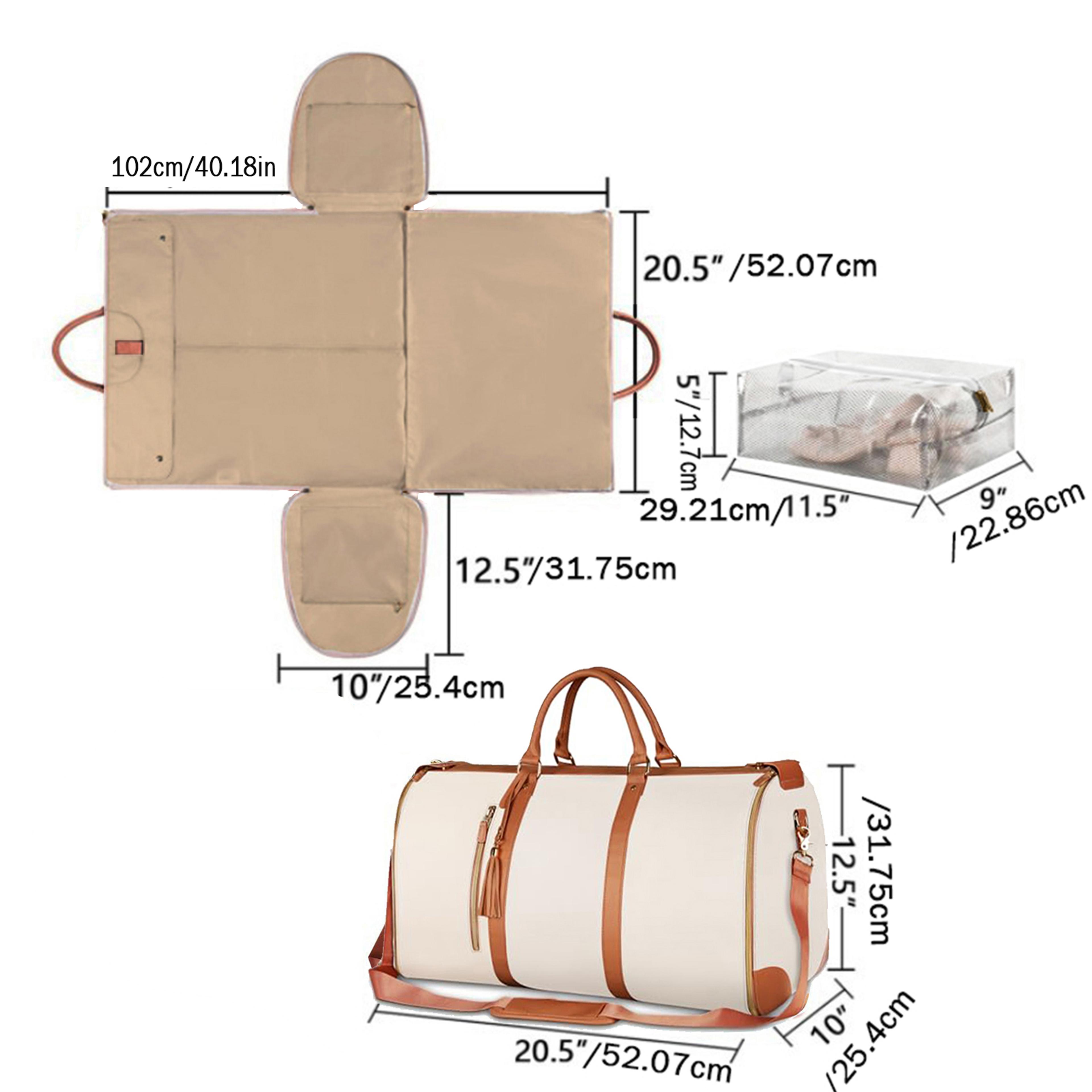 Foldable Womens PU Leather Duffel Bag Spacious  Stylish Travel Bag 2