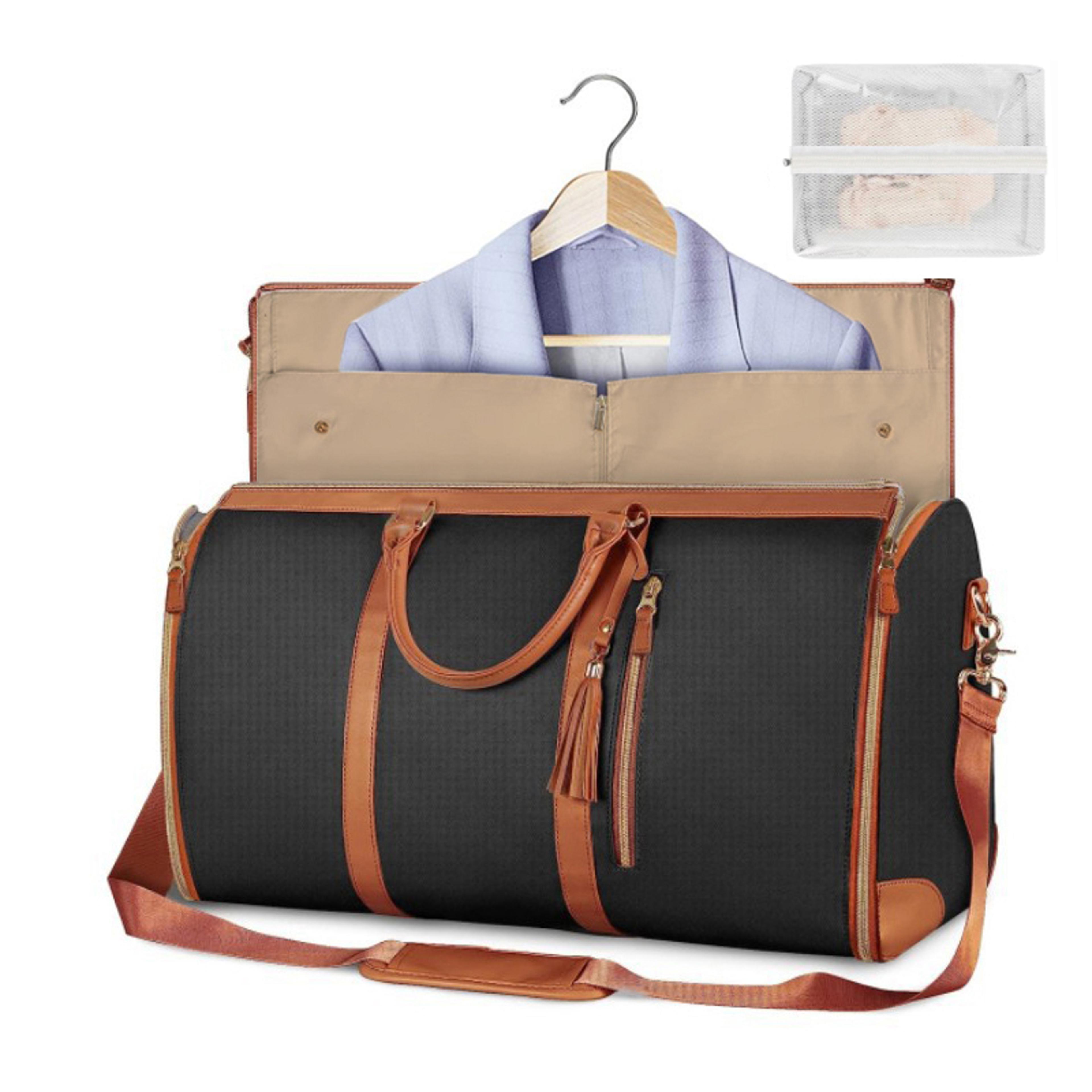 Foldable Womens PU Leather Duffel Bag Spacious  Stylish Travel Bag 5