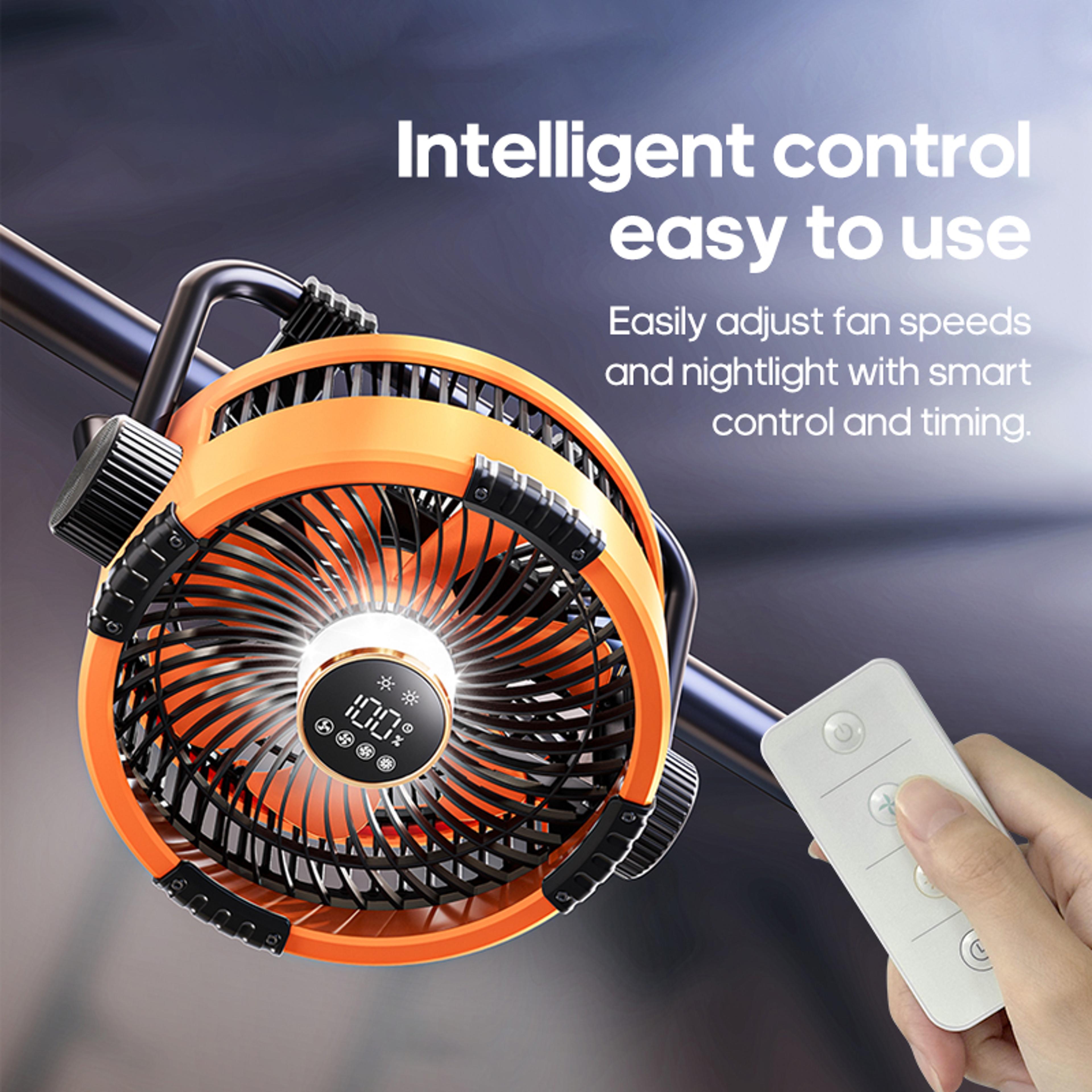 Camping Fan Outdoor Ceiling Fan With LED Lighting  Power Bank 4
