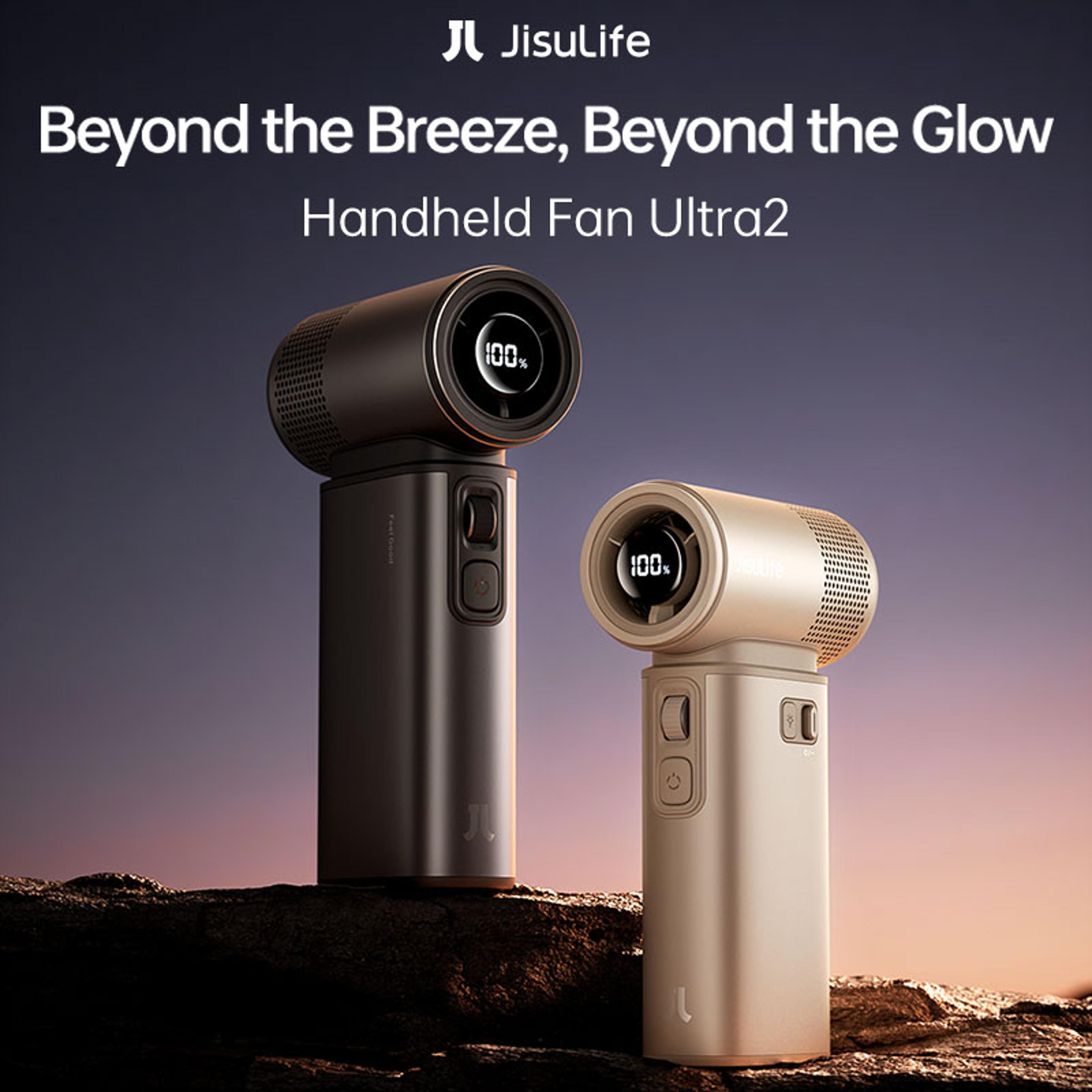 Handheld Turbo Jet Fan Ultra Powerful High Speeds Rechargeable Battery  LED Display For Outdoor Adv 1