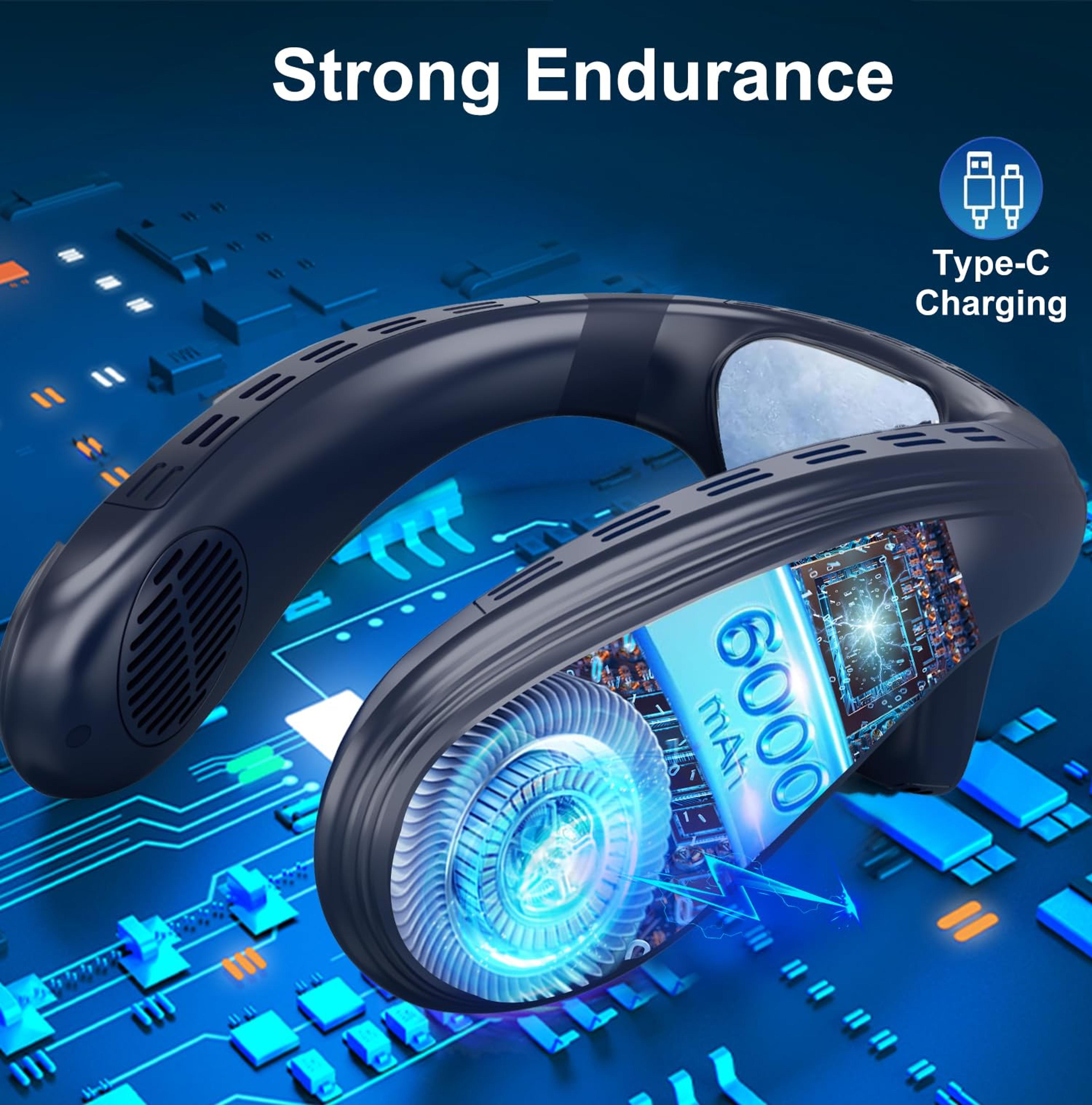 Wearable Neck Air Conditioner Portable Cooling Fan Rechargeable Bladeless Semiconductor Cooler 3