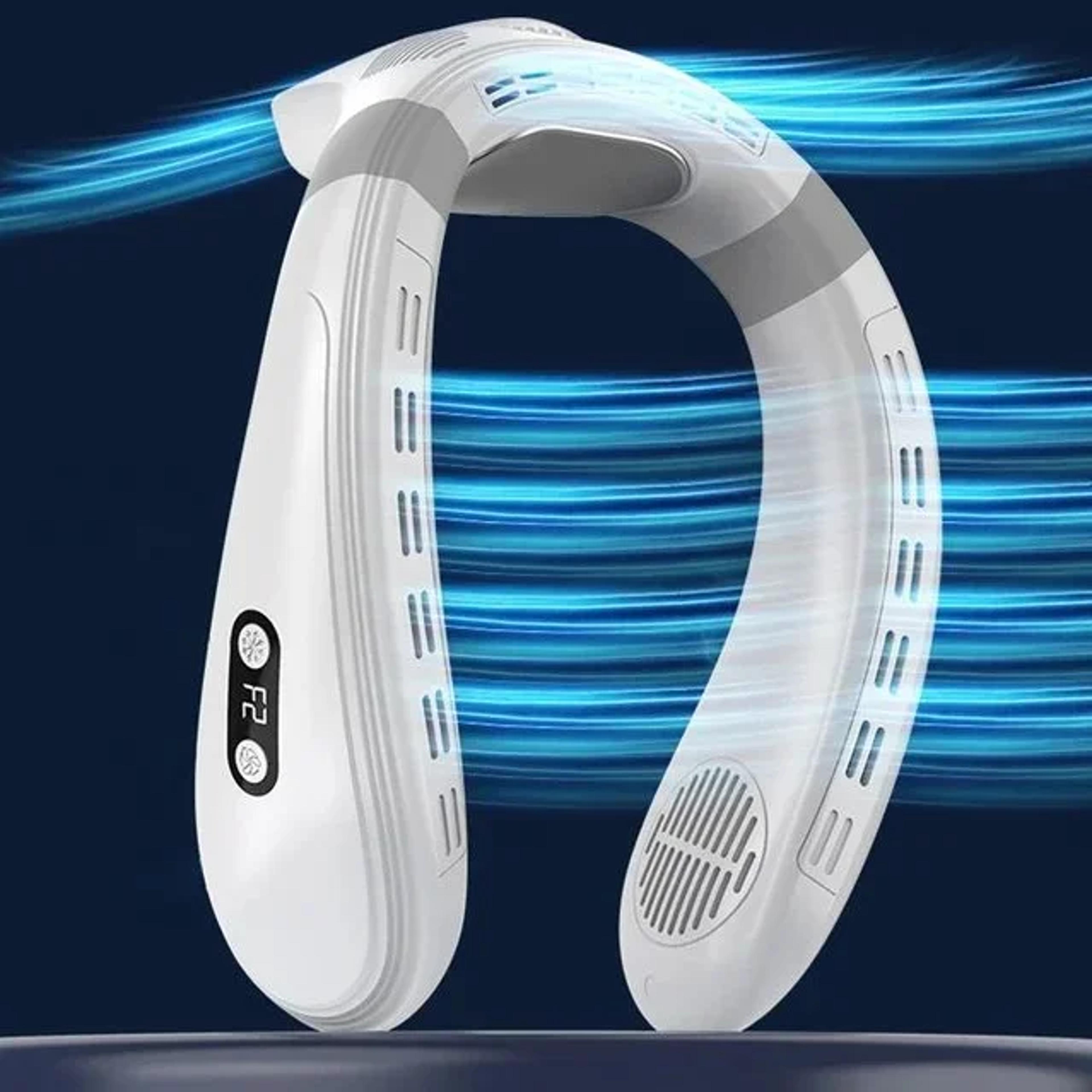 Wearable Neck Air Conditioner Portable Cooling Fan Rechargeable Bladeless Semiconductor Cooler 7