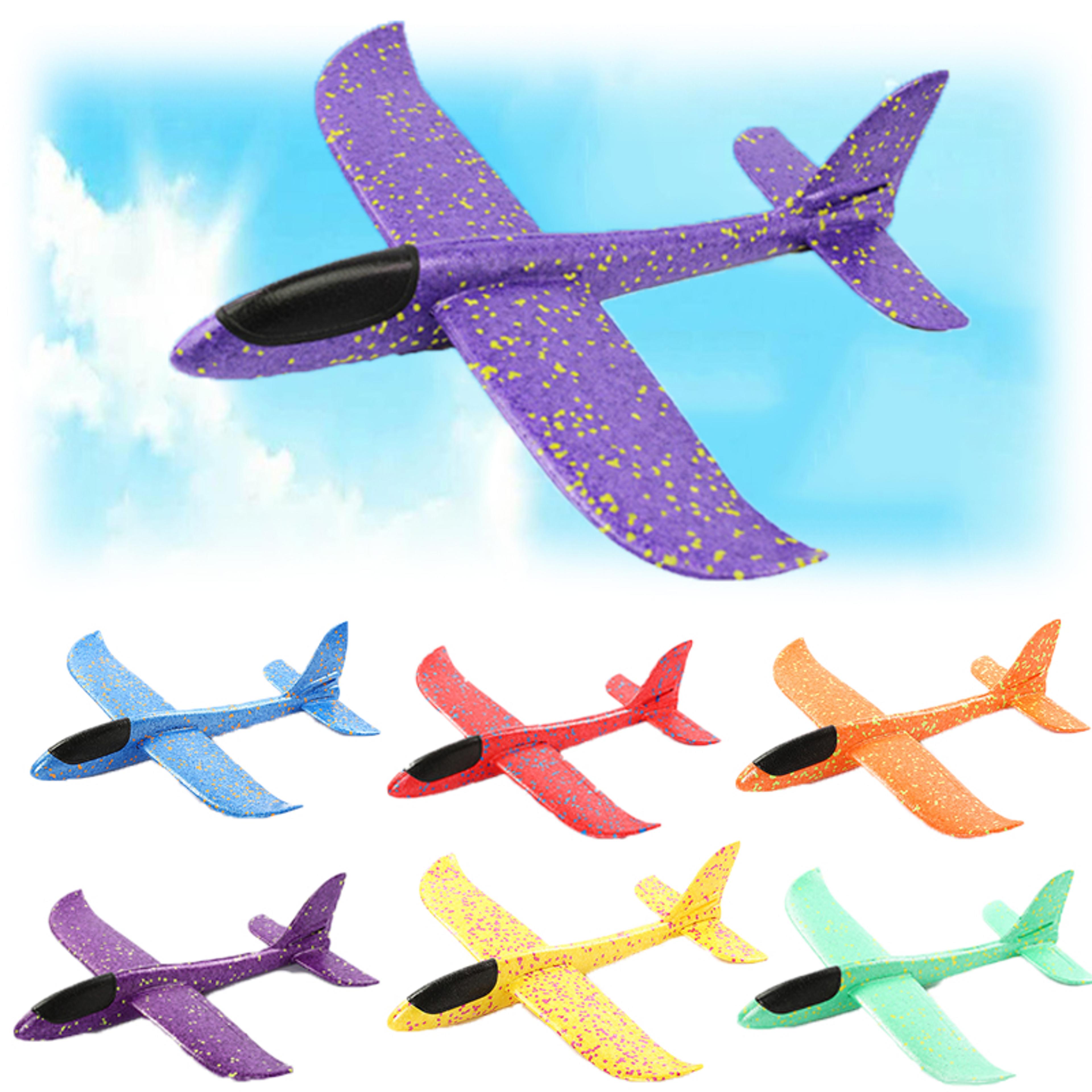 eva foam glider aircraft toy for kids hand throw flight airplane diy model toy fun gift for children