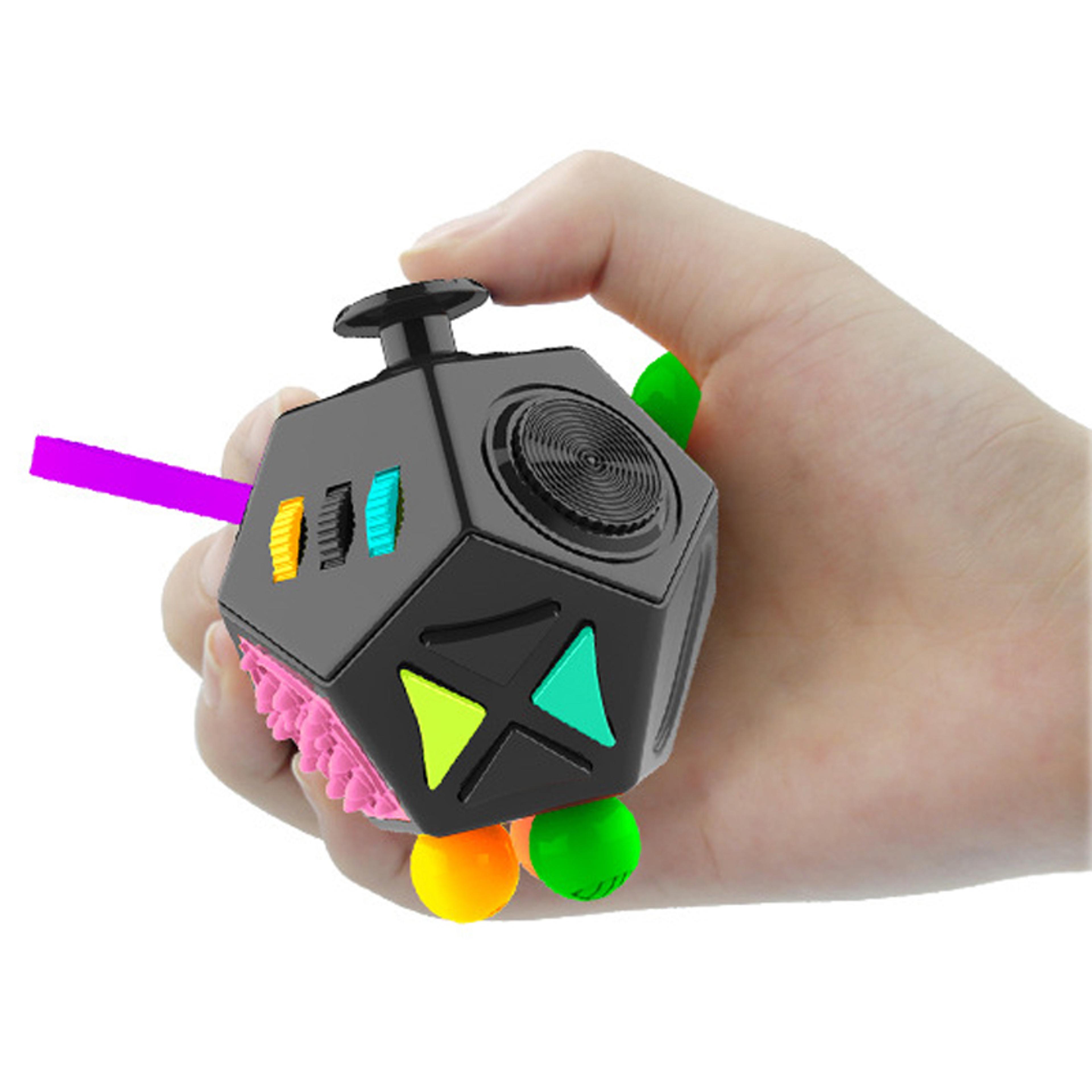Rainbow Stress Relief Cube Sided Fidget Toy For Anxiety ADHD Autism OCD Sensory Desk Toy For Kids   0