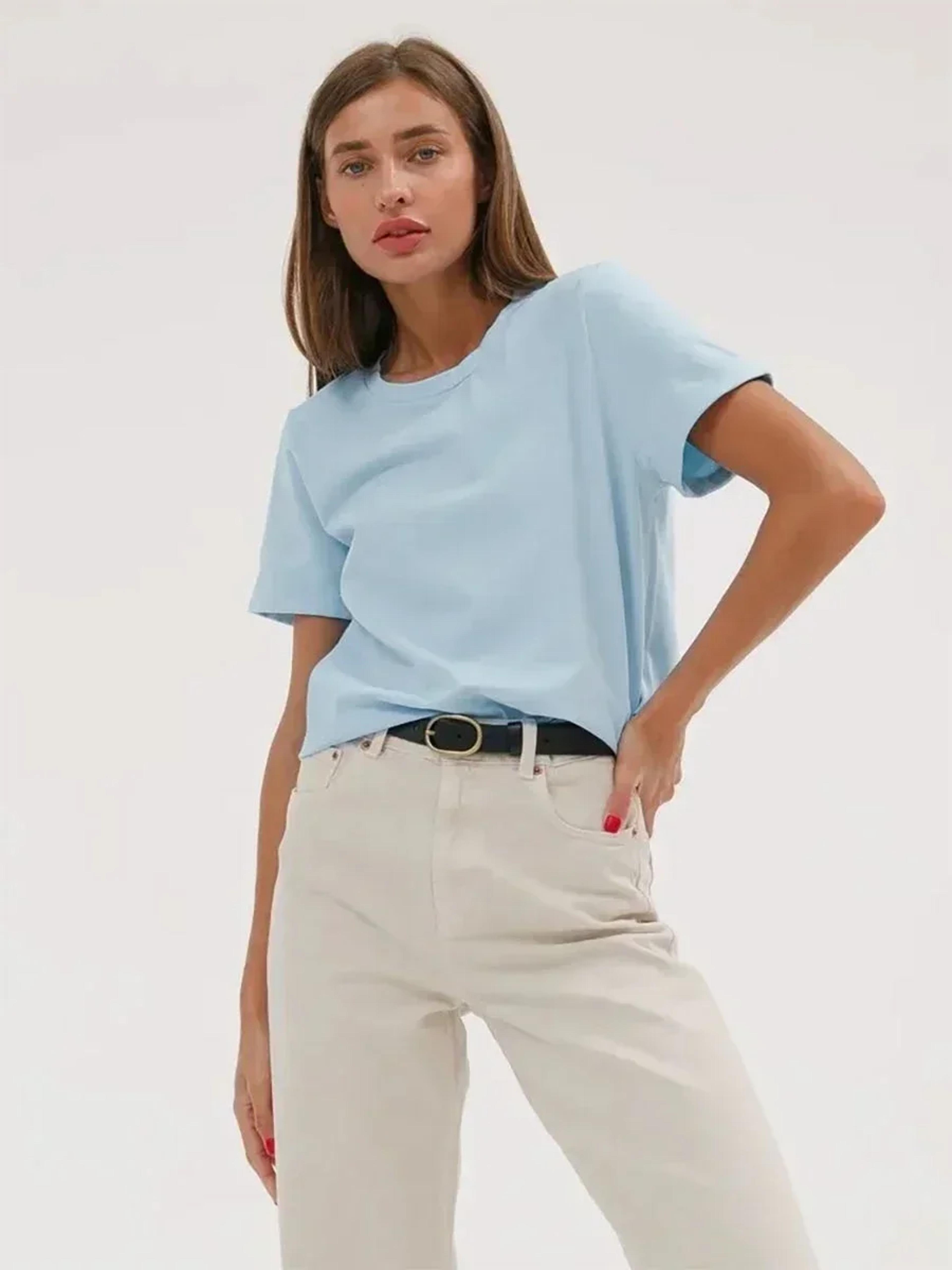 Summer Cotton Womens Casual Short Sleeve TShirt Loose Fit  Stylish Basic Top For Everyday Wear 8