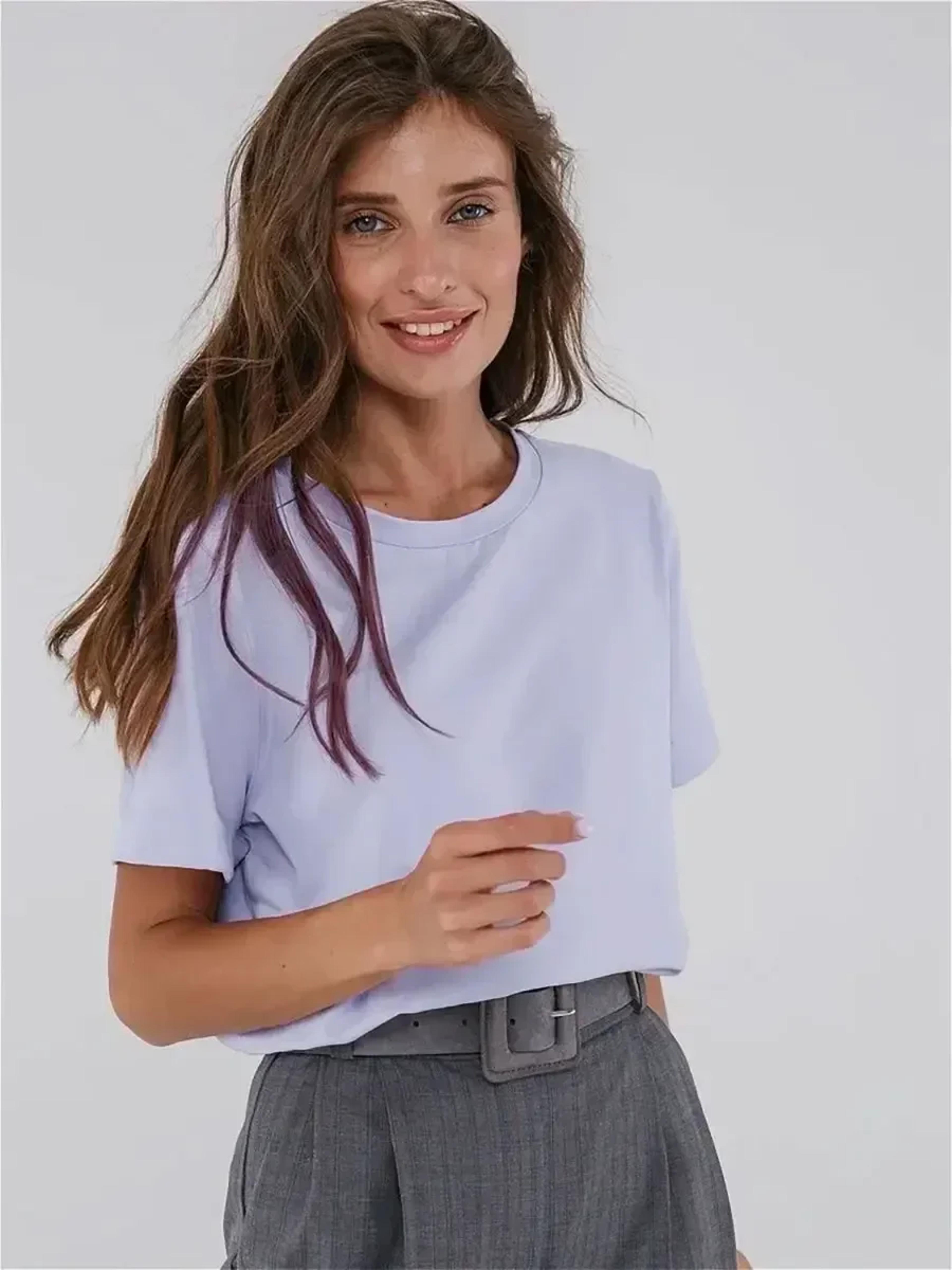 Summer Cotton Womens Casual Short Sleeve TShirt Loose Fit  Stylish Basic Top For Everyday Wear 12