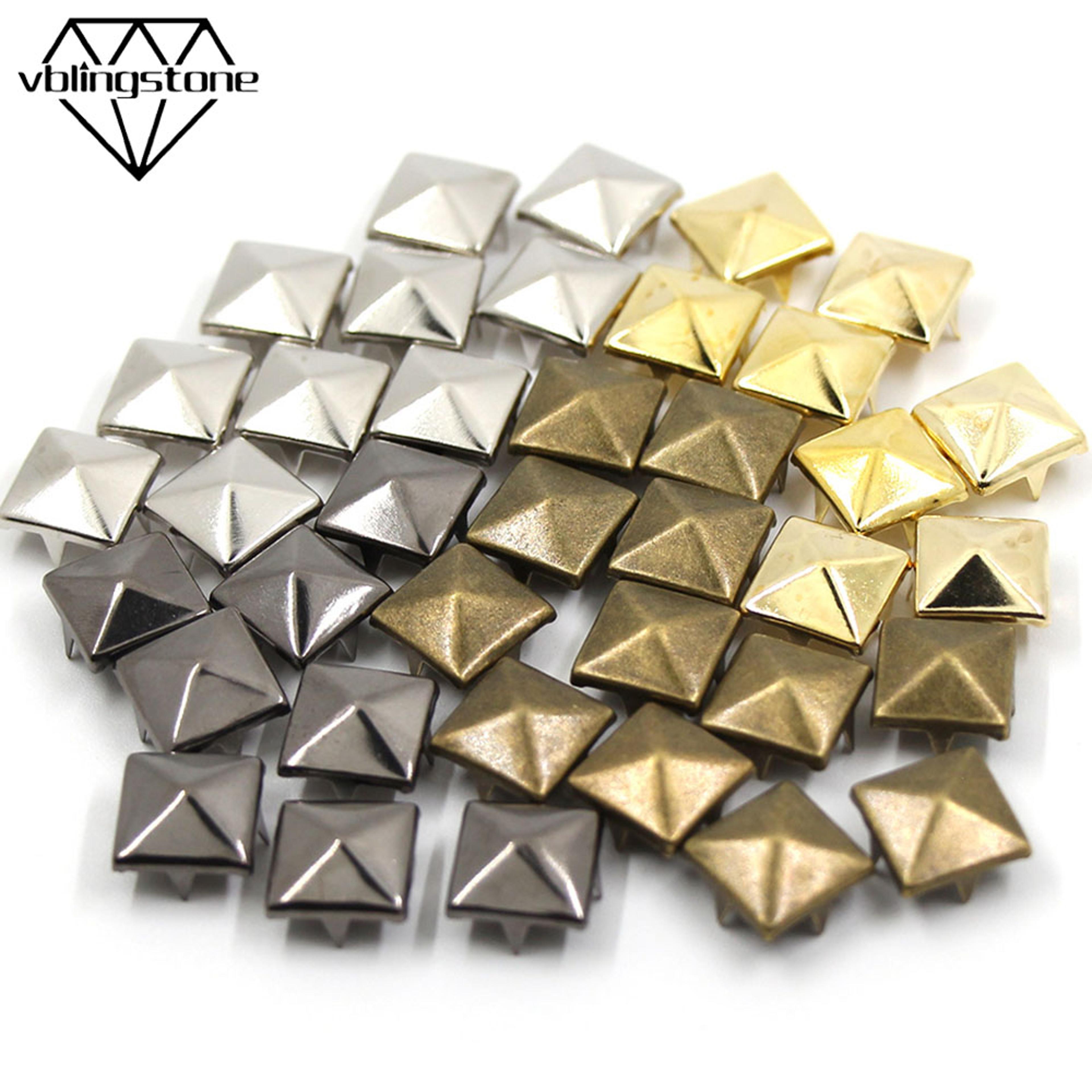 Metal Spikes Square Studs Rivets For Leather Craft Clothes Shoes  Bracelets 0