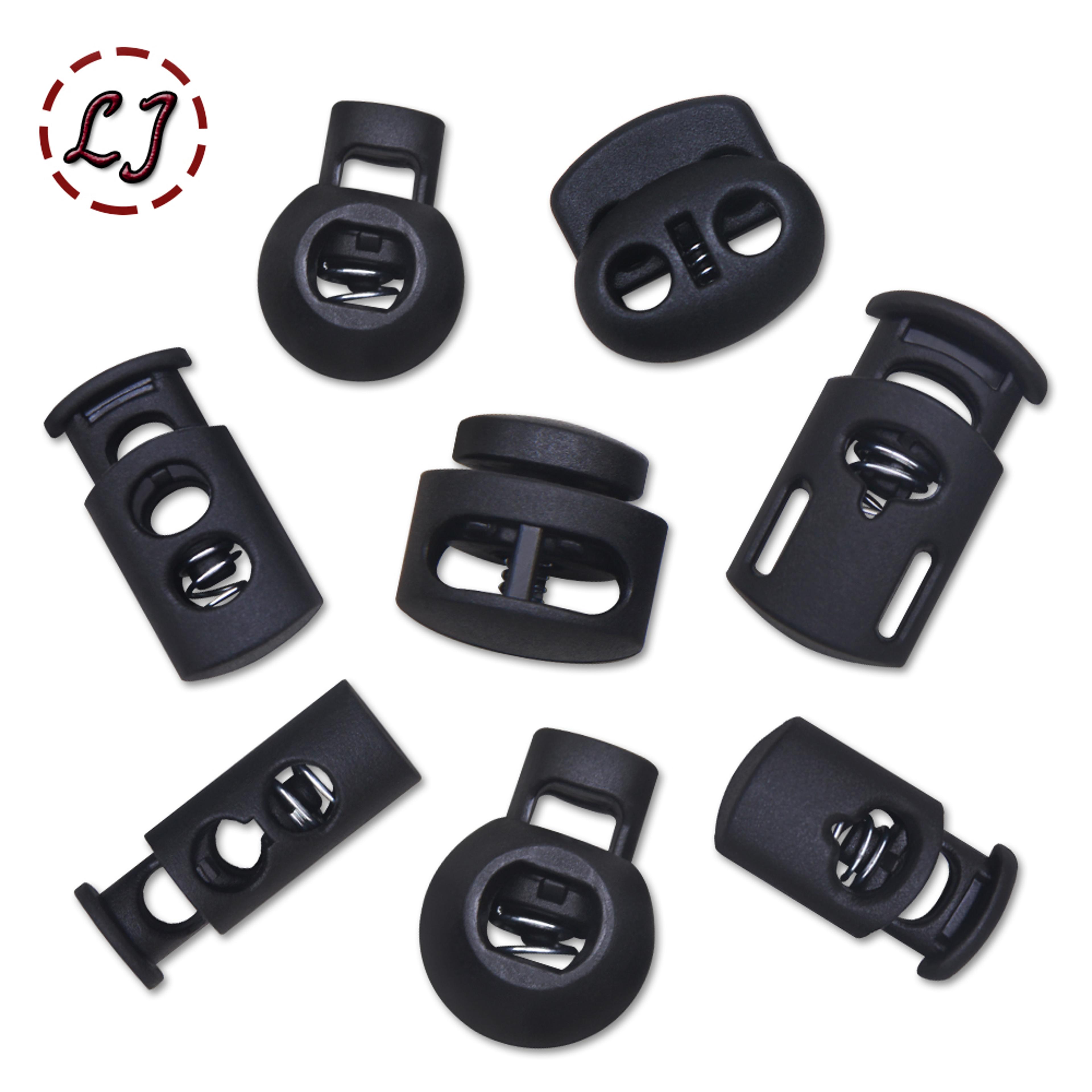 cord lock plastic stopper durable black frost shoelace toggles for sportswear, diy projects, and bags